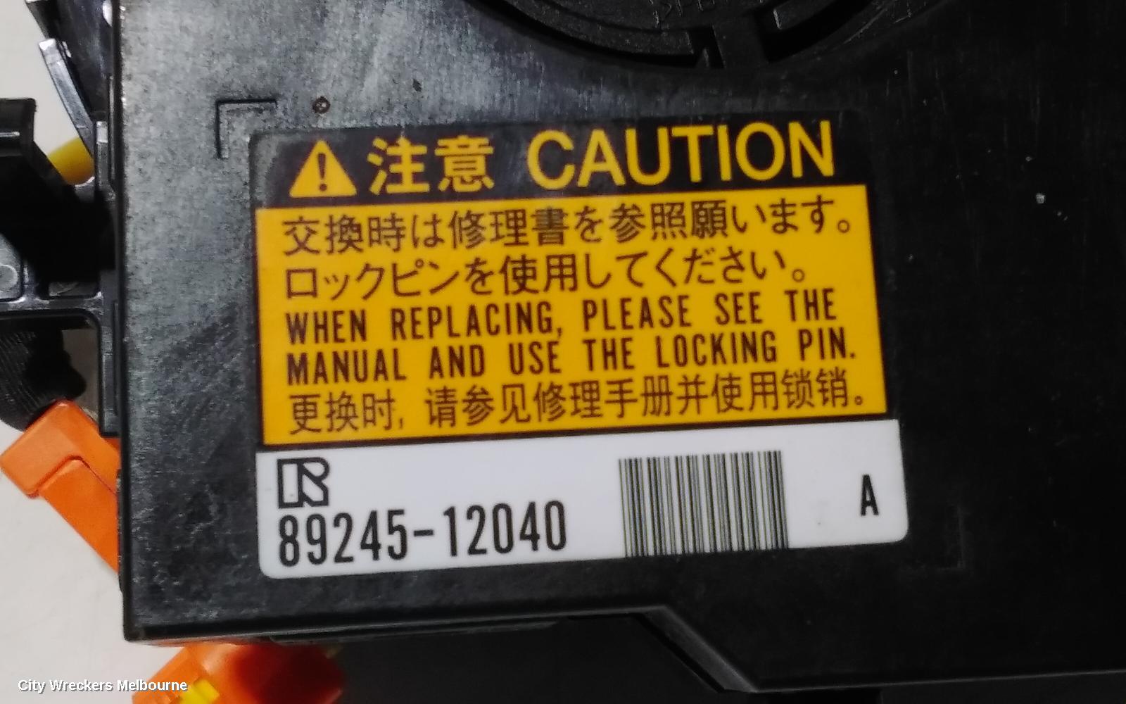 TOYOTA RAV4 AIRBAG MODULE/SENSOR, CLOCKSPRING, XA40, 12/2012 - 11/2018