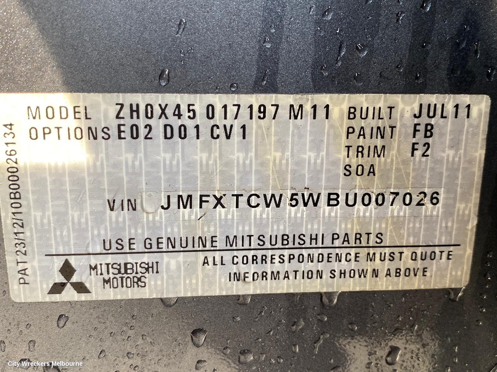 MITSUBISHI OUTLANDER BOOTLID/TAILGATE, TAILGATE, ZG-ZH, UPPER, W/ CAMERA TYPE, 11/2006 - 10/2012