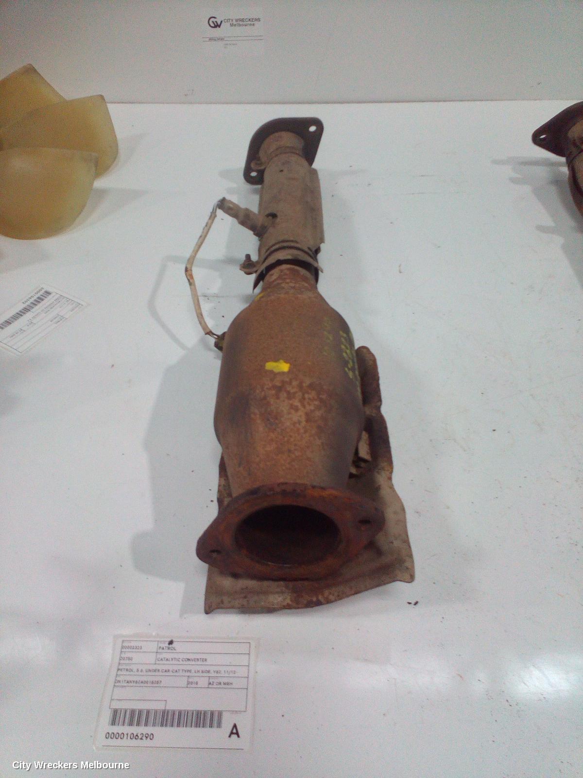 NISSAN PATROL CATALYTIC CONVERTER, PETROL, 5.6, UNDER CAR-CAT TYPE, LH SIDE, Y62, 11/2012 - 01/2016