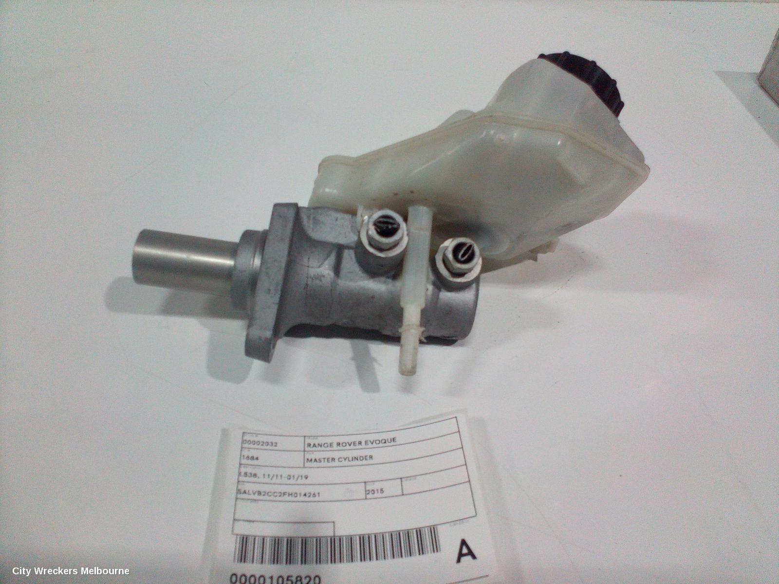 LAND ROVER RANGEROVER EVOQUE MASTER CYLINDER, L538, 11/2011 - 01/2019