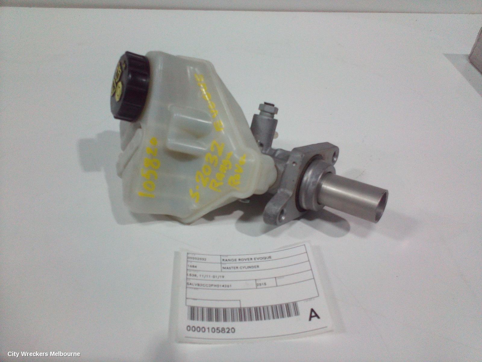 LAND ROVER RANGEROVER EVOQUE MASTER CYLINDER, L538, 11/2011 - 01/2019
