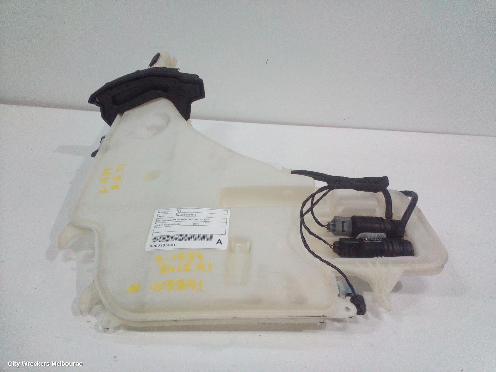 BMW X1 WASHER BOTTLE, E84, NON H/LAMP WASHER TYPE, 04/2010 - 07/2015