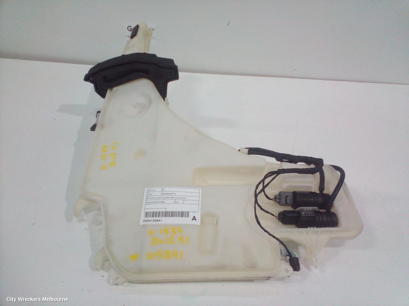 BMW X1 WASHER BOTTLE, E84, NON H/LAMP WASHER TYPE, 04/2010 - 07/2015