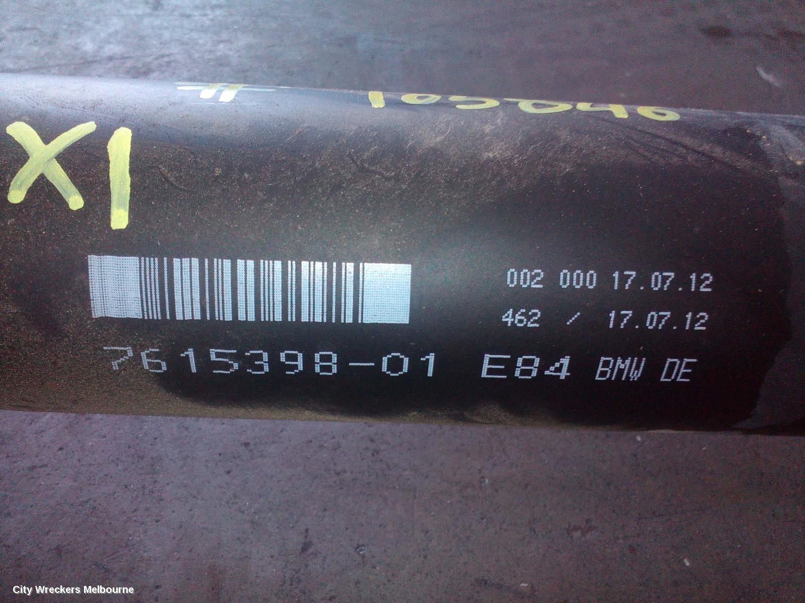 BMW X1 REAR DRIVE SHAFT, 2.0, X23D, N47S, DIESEL, AUTO/MANUAL T/M, 4WD, 1266MM, E84, 04/2010 - 07/2012