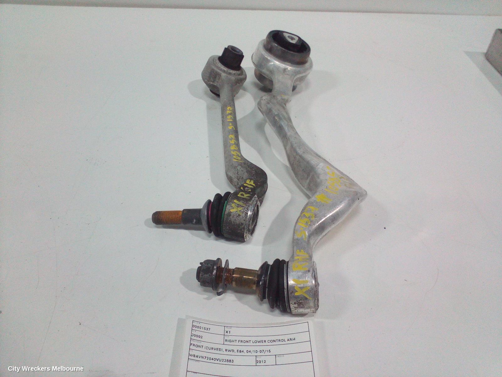 BMW X1 RIGHT FRONT LOWER CONTROL ARM, FRONT (CURVED), RWD, E84, 04/2010 - 07/2015