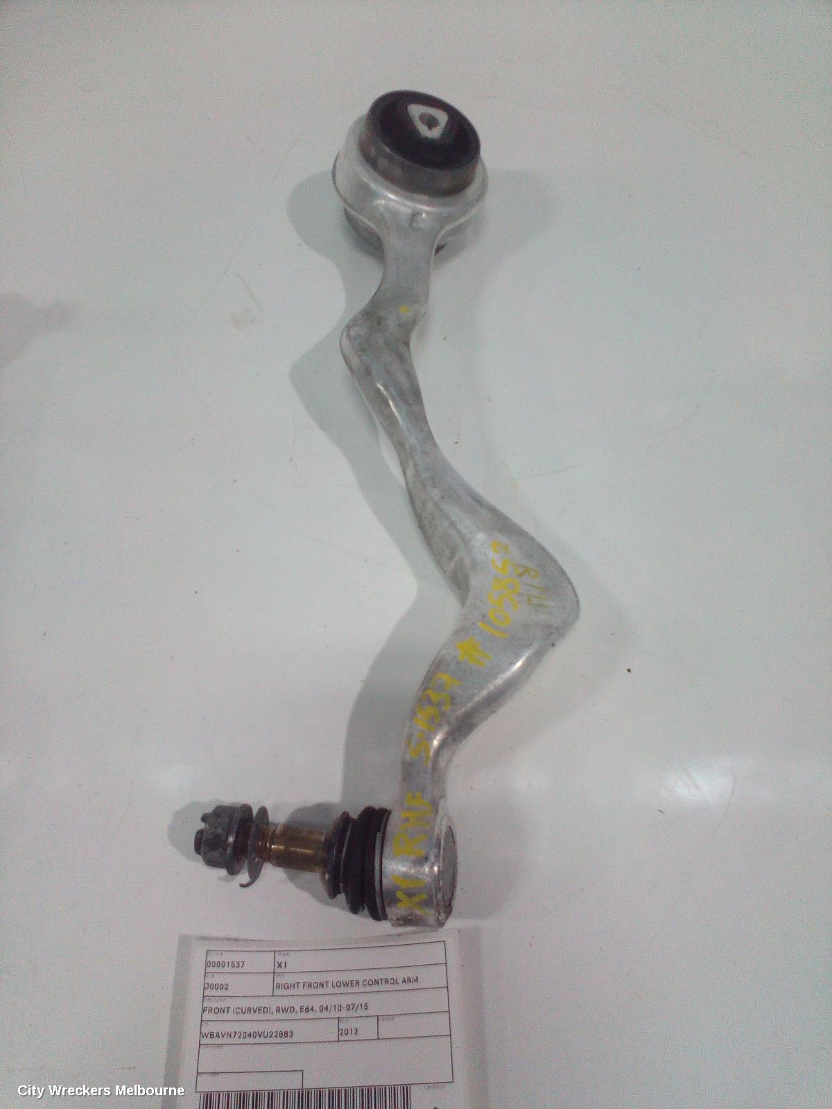 BMW X1 RIGHT FRONT LOWER CONTROL ARM, FRONT (CURVED), RWD, E84, 04/2010 - 07/2015