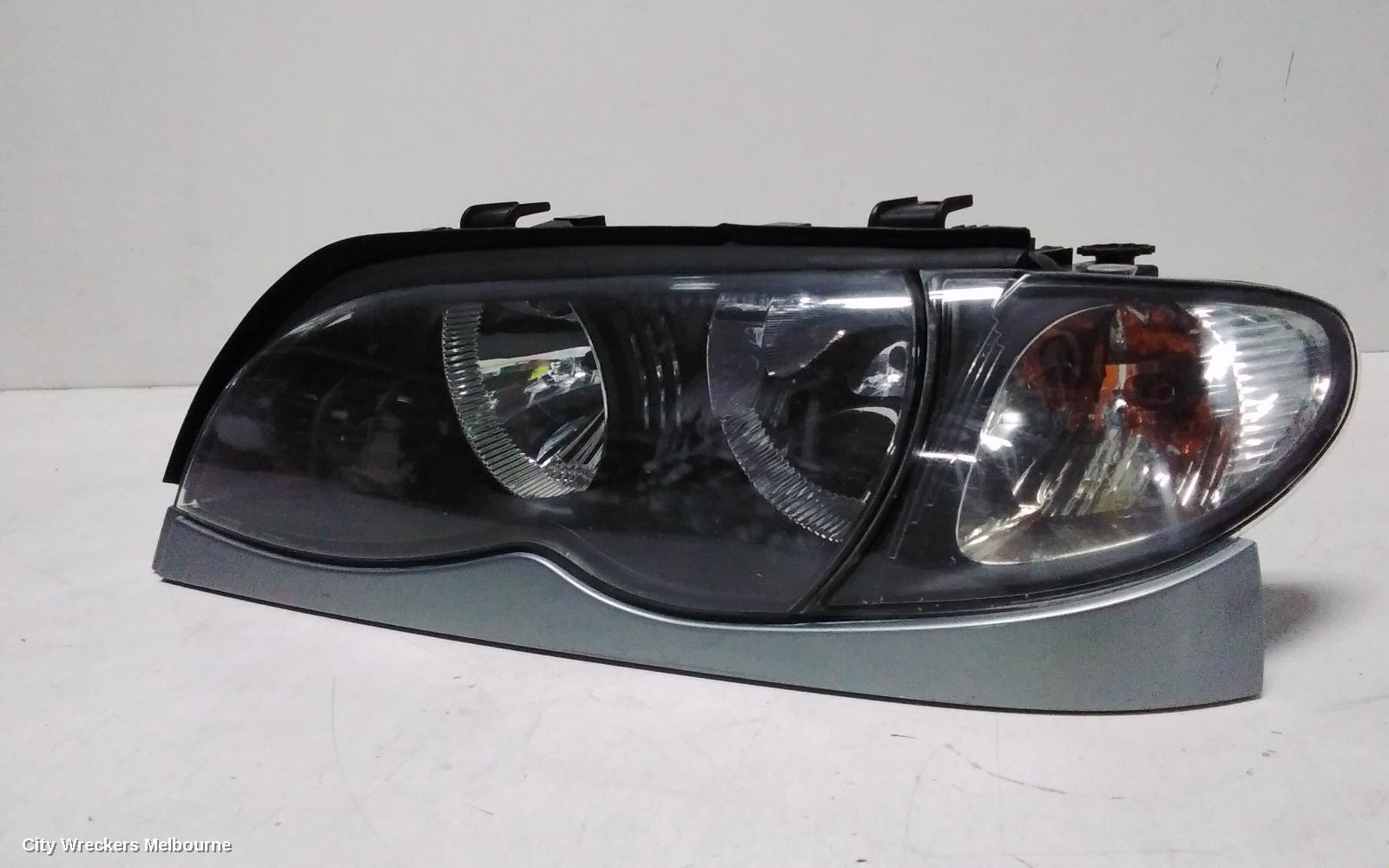 BMW 3 SERIES LEFT HEADLAMP, E46, CPE/CAB, STANDARD, AMBER FLASHER, 03/2003 - 07/2006