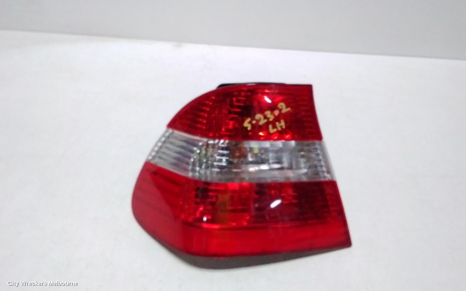 BMW 3 SERIES LEFT TAILLIGHT, E46, SEDAN, CLEAR FLASHER TYPE, 10/2001 - 01/2005
