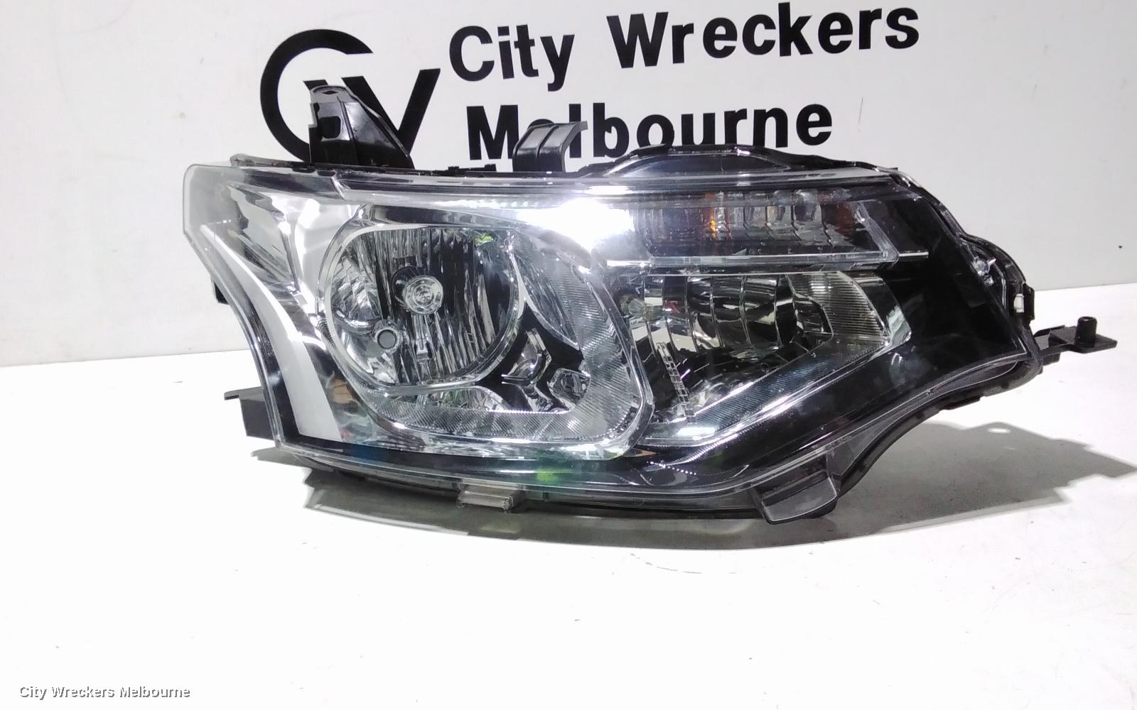 MITSUBISHI OUTLANDER RIGHT HEADLAMP, ZJ, HALOGEN, 10/2012 - 03/2015