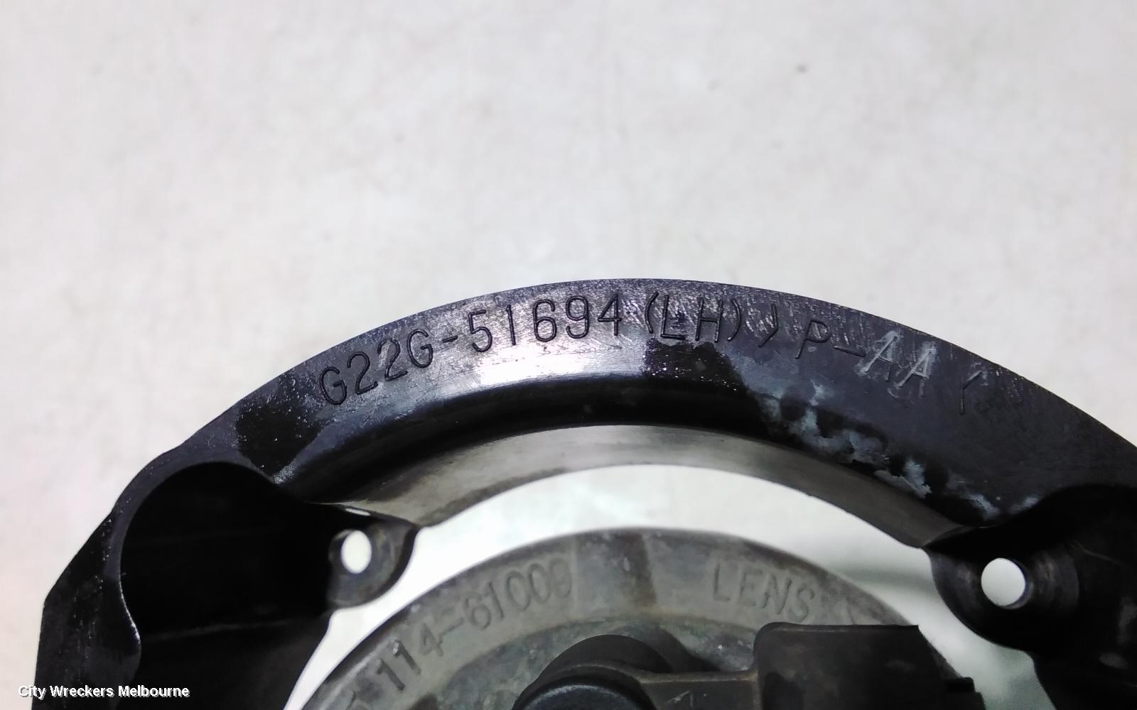MAZDA 6 LEFT INDICATOR/FOG/SIDE, BUMPER FOGLAMP, STANDARD/LUXURY/MPS TYPE, GG/GY, 09/2002 - 12/2007