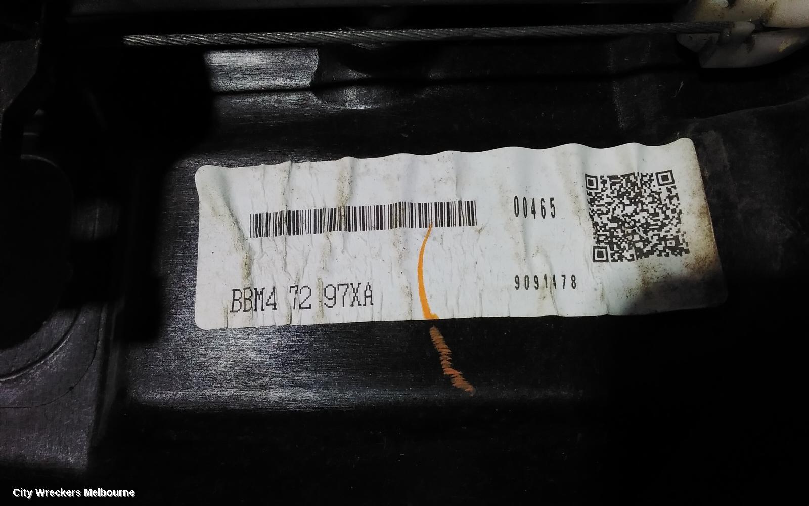 MAZDA 3 RIGHT REAR WND REG/MOTOR, BL, POWER, 04/2009 - 10/2013