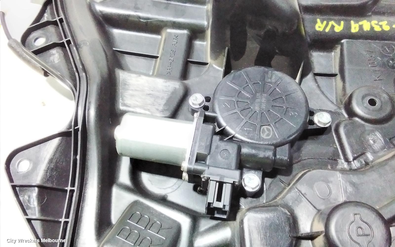 MAZDA 3 RIGHT REAR WND REG/MOTOR, BL, POWER, 04/2009 - 10/2013