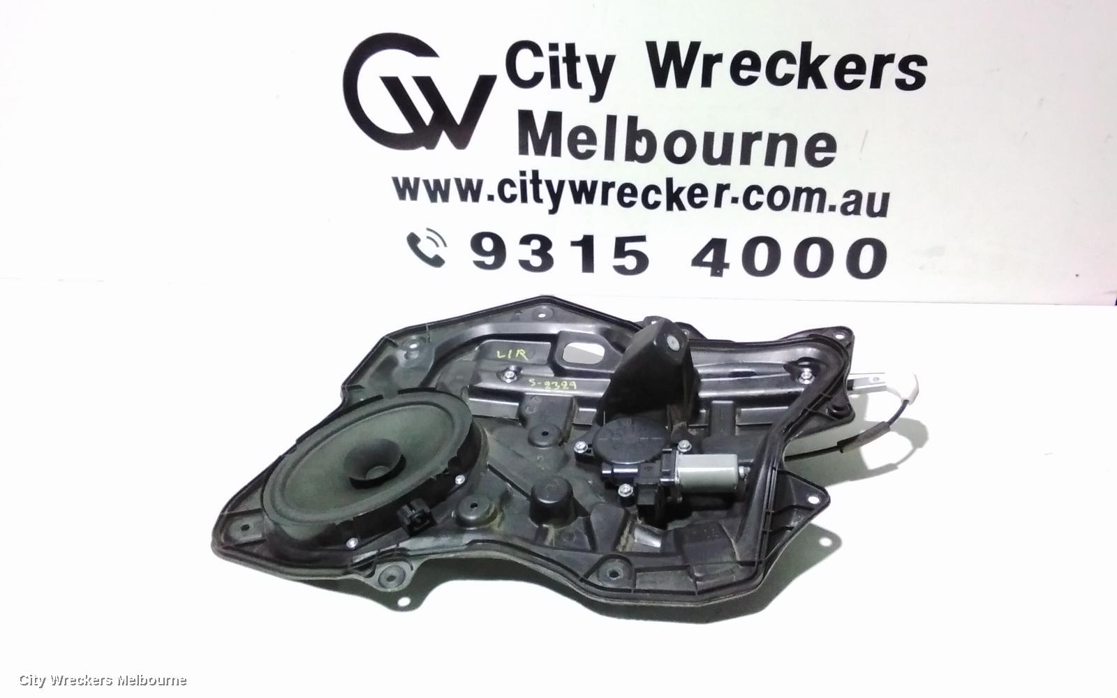 MAZDA 3 LEFT REAR WND REG/MOTOR, BL, POWER, 04/2009 - 10/2013