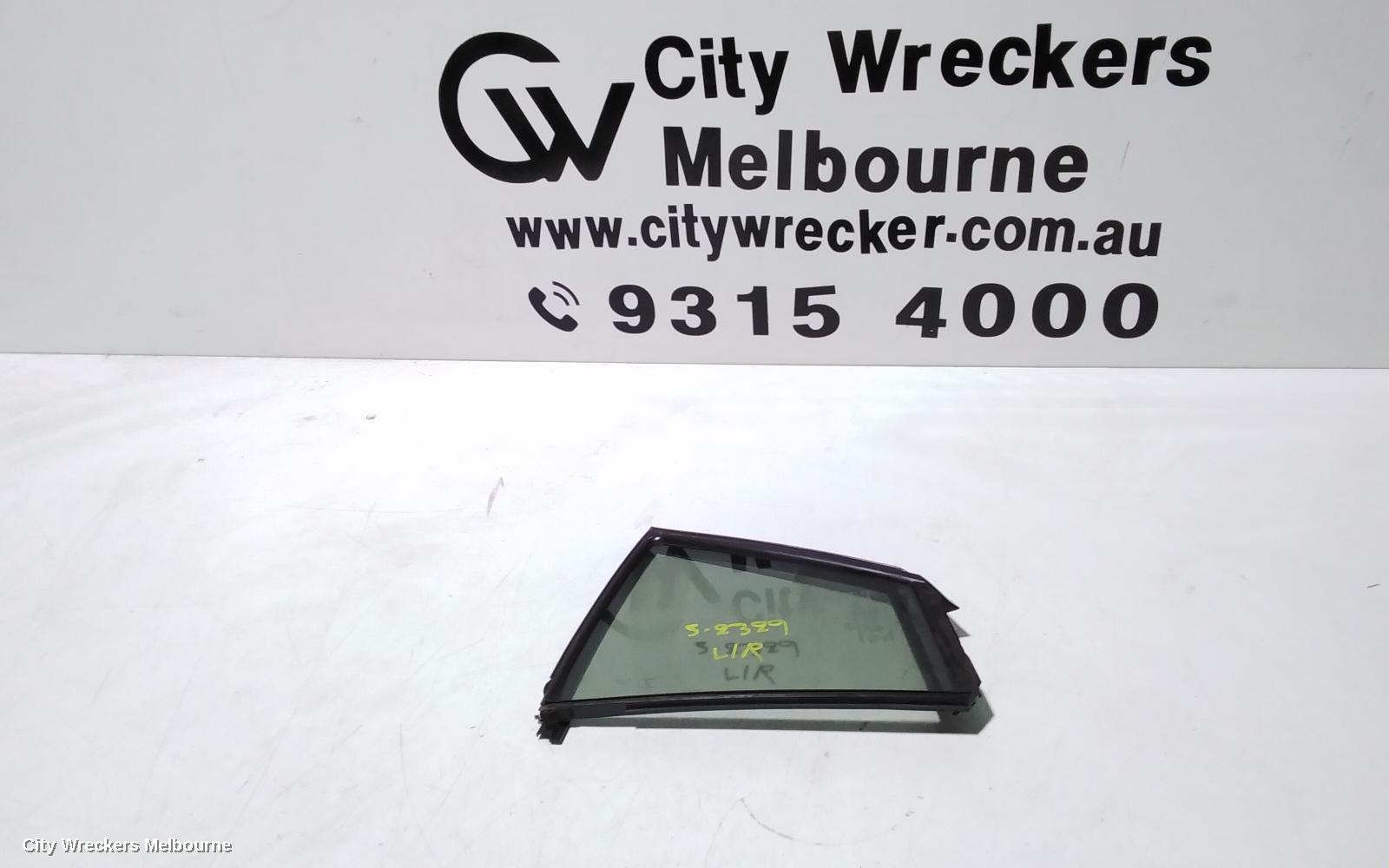 MAZDA 3 LEFT REAR 1/4 DOOR GLASS, BL, STANDARD TINT TYPE, SEDAN, 04/2009 - 10/2013