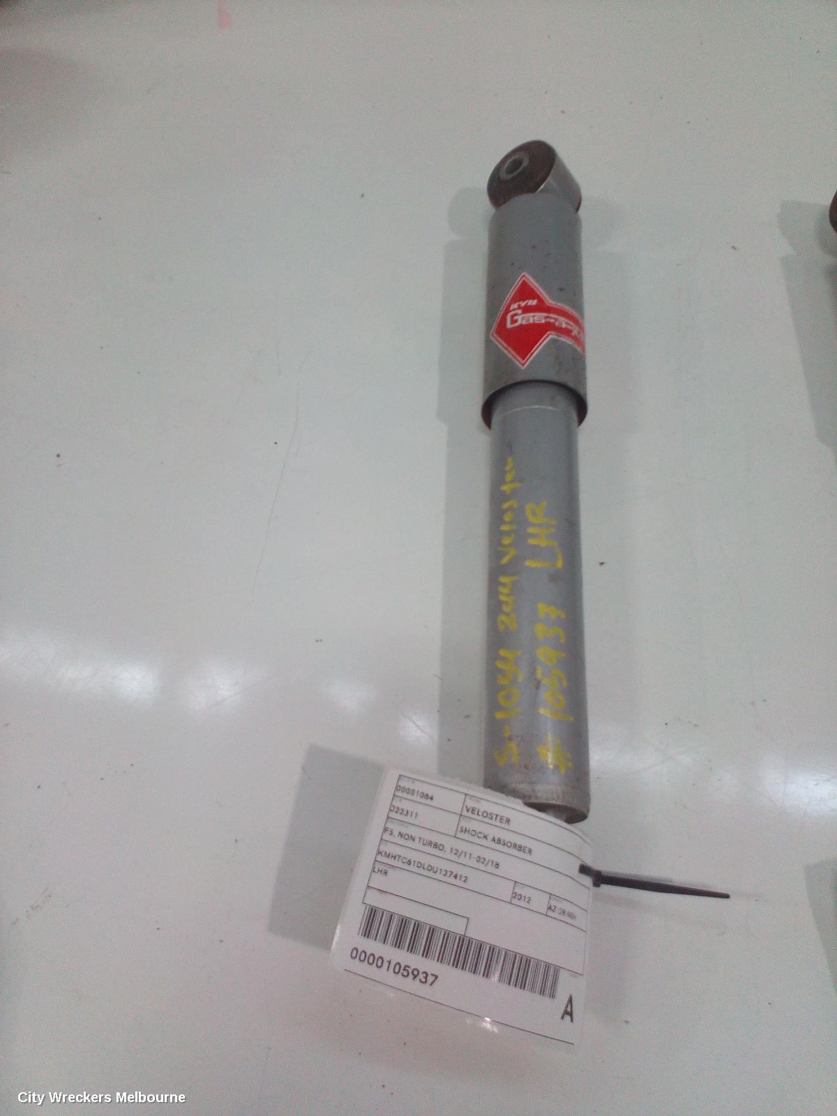 HYUNDAI VELOSTER SHOCK ABSORBER, FS, REAR, NON TURBO, RH SIDE, 10/2011 - 02/2018