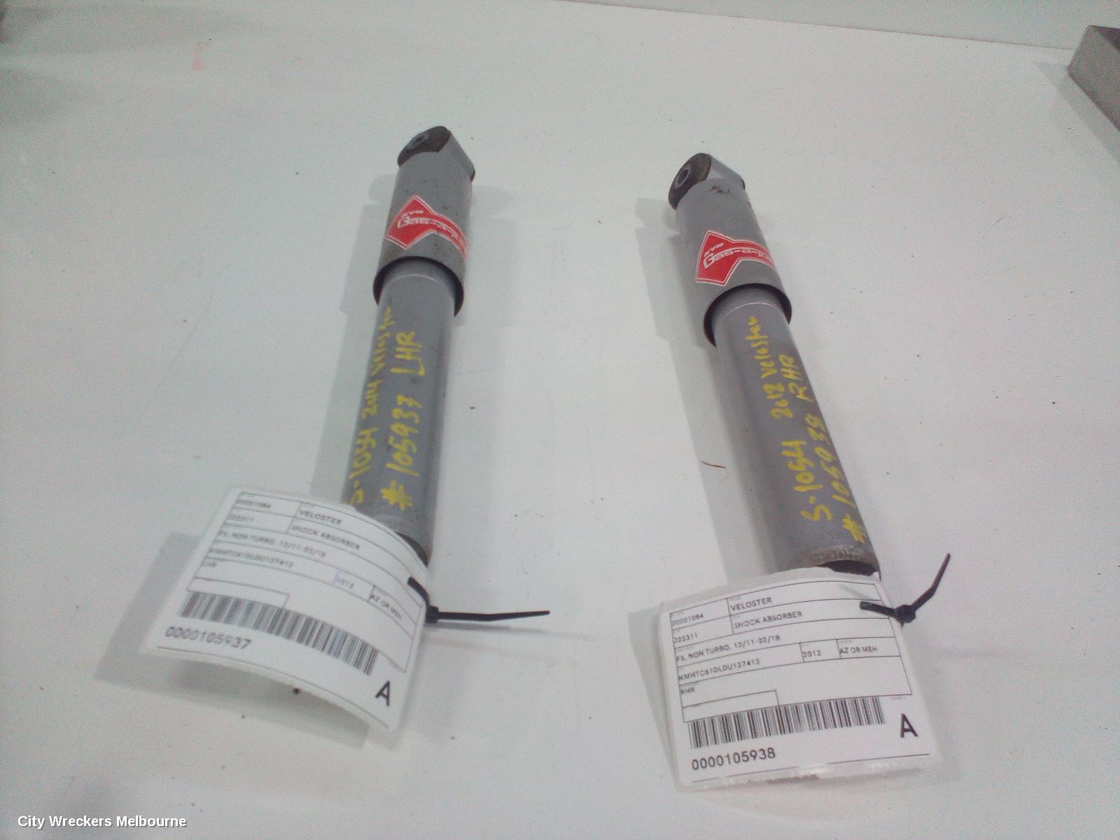 HYUNDAI VELOSTER SHOCK ABSORBER, FS, REAR, NON TURBO, RH SIDE, 10/2011 - 02/2018