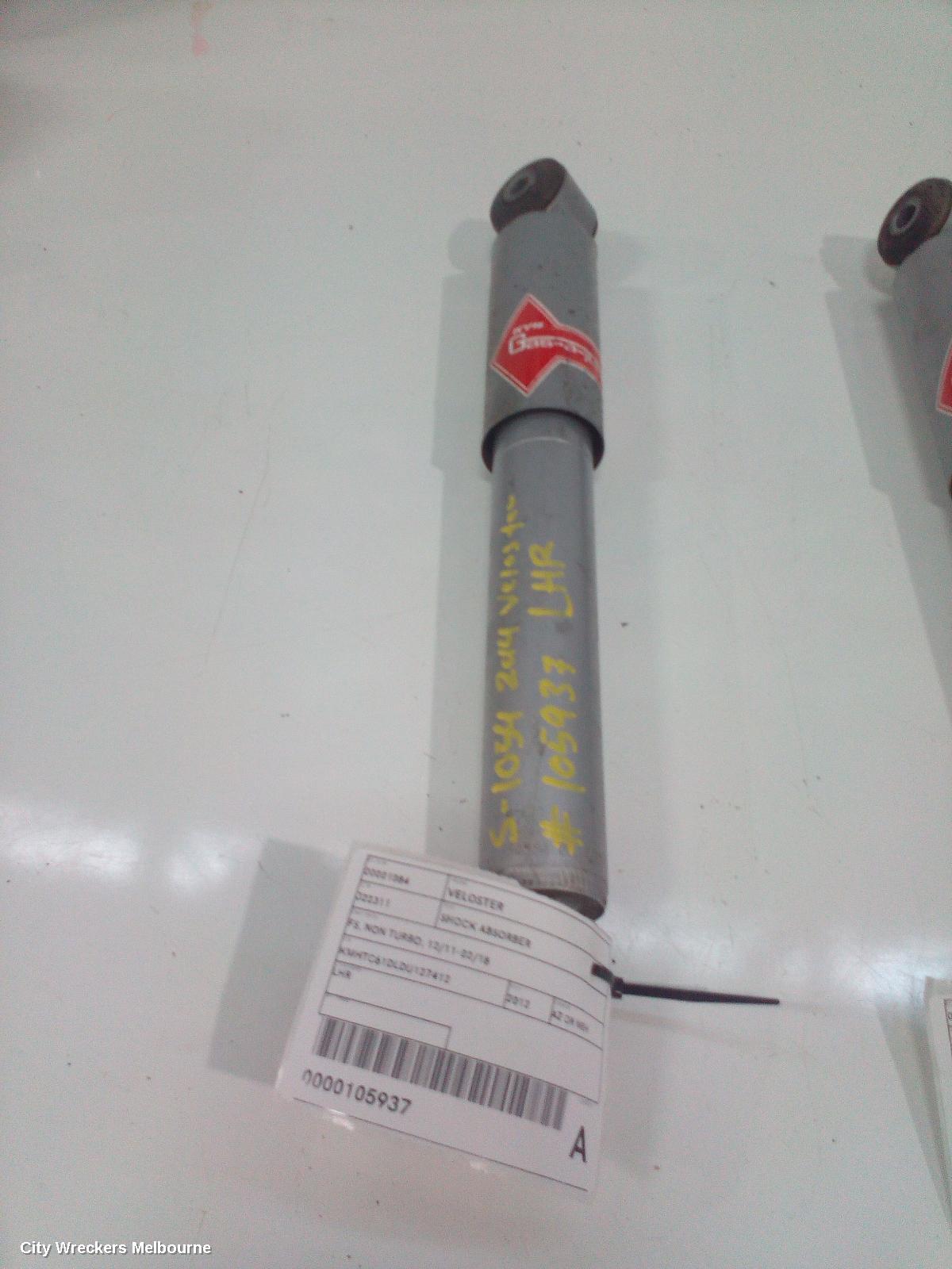 HYUNDAI VELOSTER SHOCK ABSORBER, FS, REAR, NON TURBO, RH SIDE, 10/2011 - 02/2018