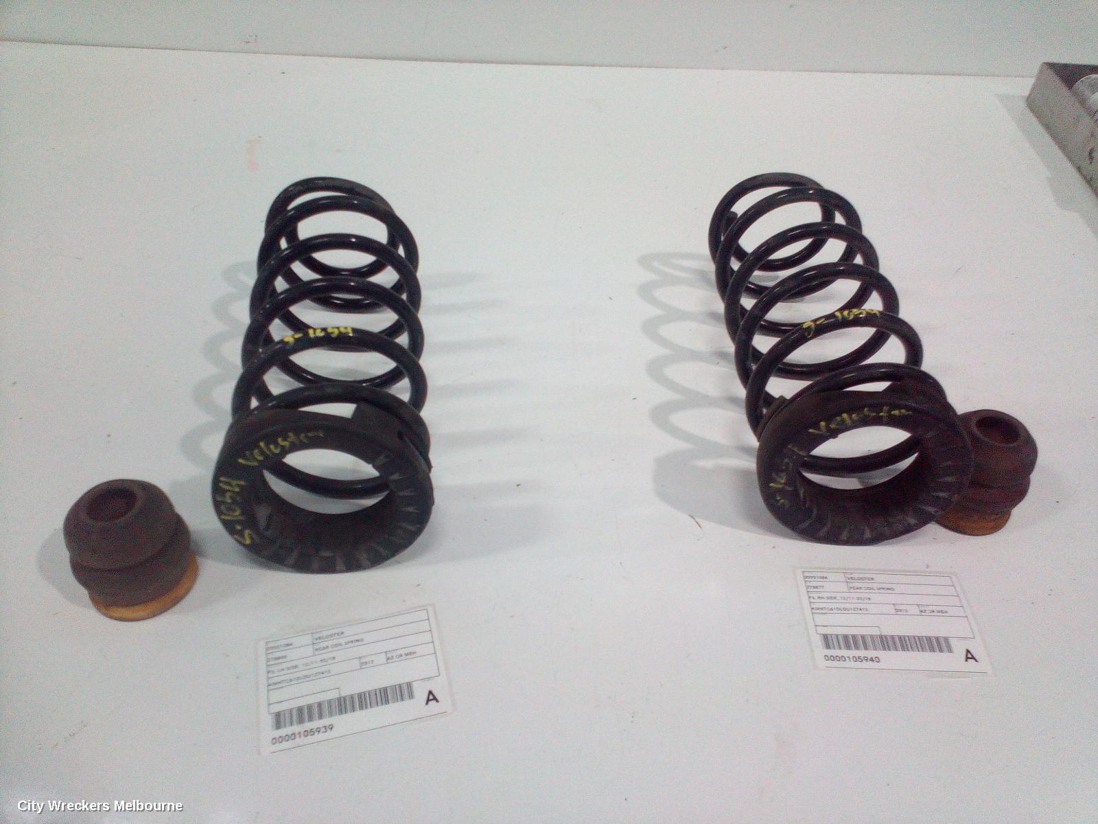 HYUNDAI VELOSTER REAR COIL SPRING, FS, RH SIDE, 12/2011 - 02/2018