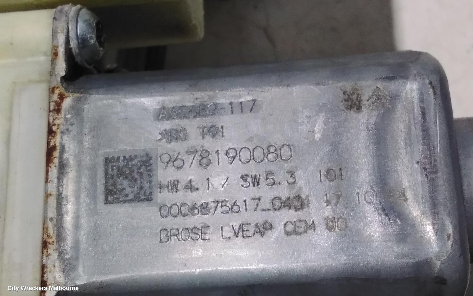 PEUGEOT 308 LEFT REAR WND REG/MOTOR, T9, 10/2014 - 05/2021