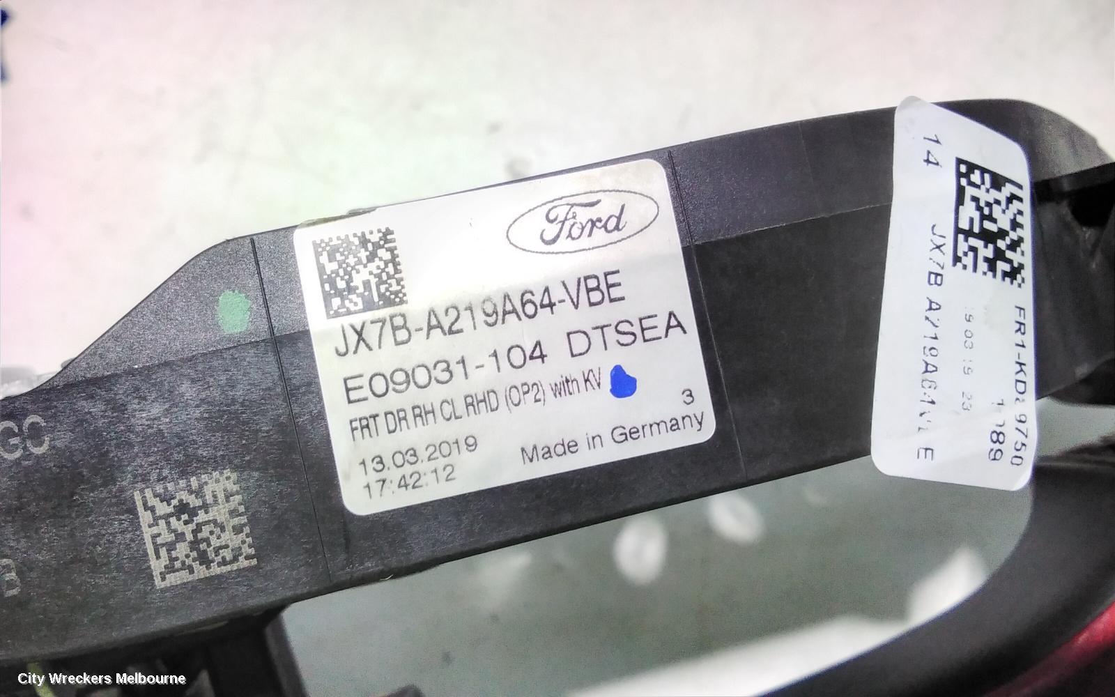FORD FOCUS DOOR HANDLE, OUTER, RH FRONT, NON KEYLESS TYPE, SA, 10/2018 ONWARDS