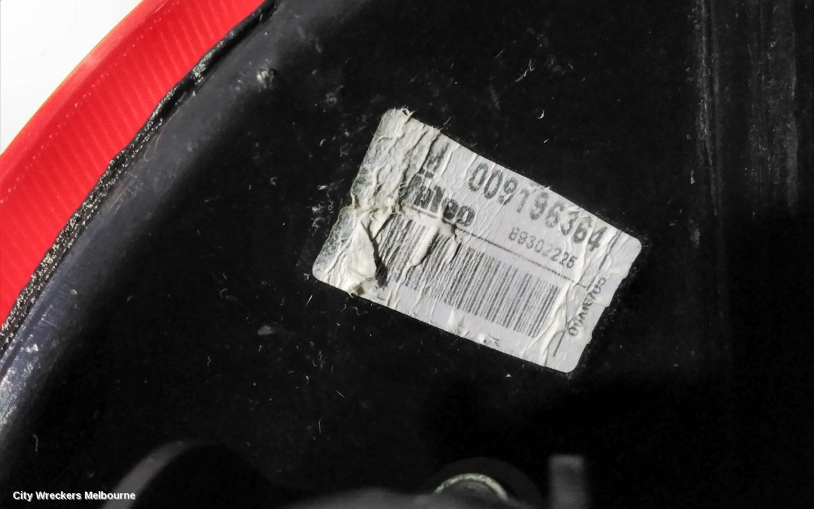 HOLDEN BARINA RIGHT TAILLIGHT, XC, 3DR HATCH, SRI, 09/2001 - 01/2004