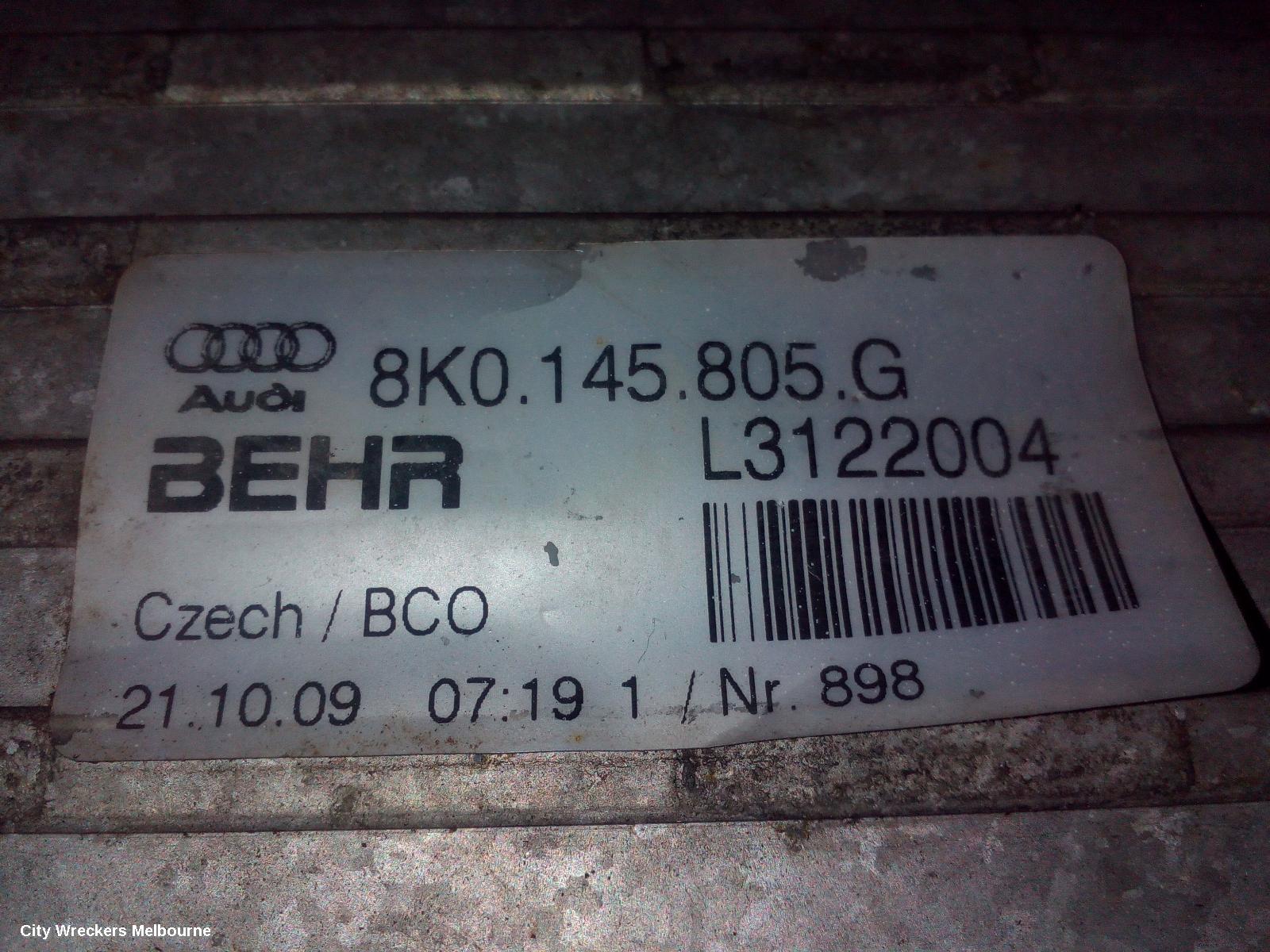 AUDI A5 INTERCOOLER, PETROL, 2.0, CDNB/CDNC CODE, 8T, 08/2009 - 08/2013