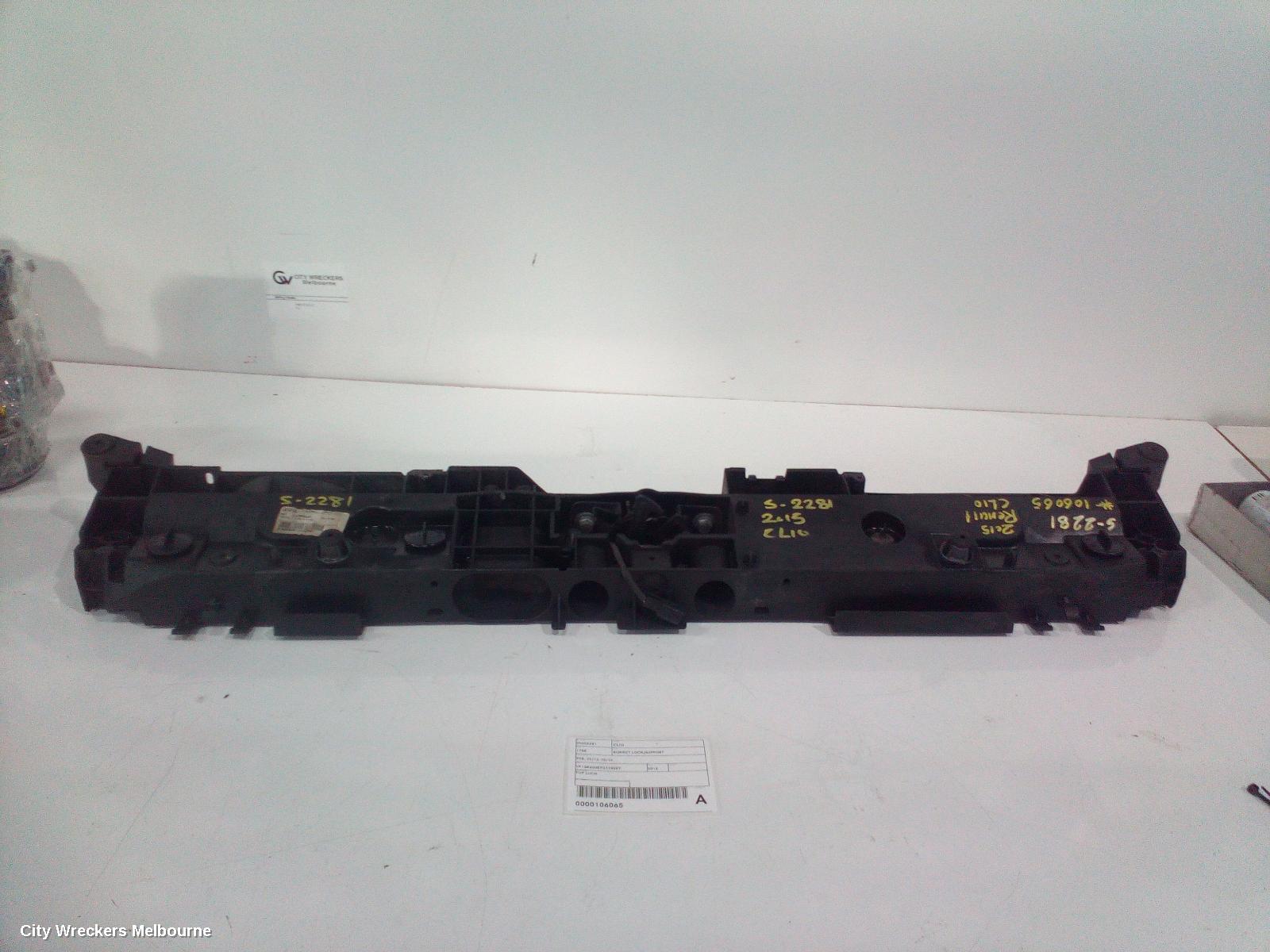 RENAULT CLIO BONNET LOCK/SUPPORT, X98, 09/2013 - 10/2019