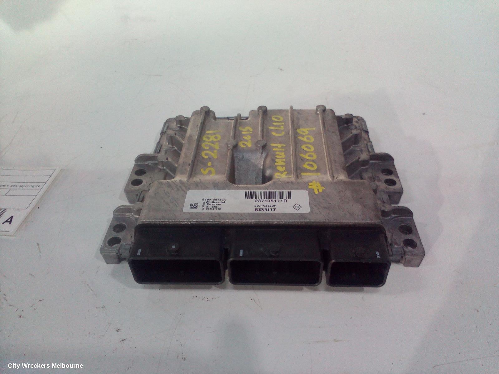RENAULT CLIO ECU, ENGINE ECU, 1.2, H5F, TURBO, ECU ONLY, X98, 09/2013 - 10/2019