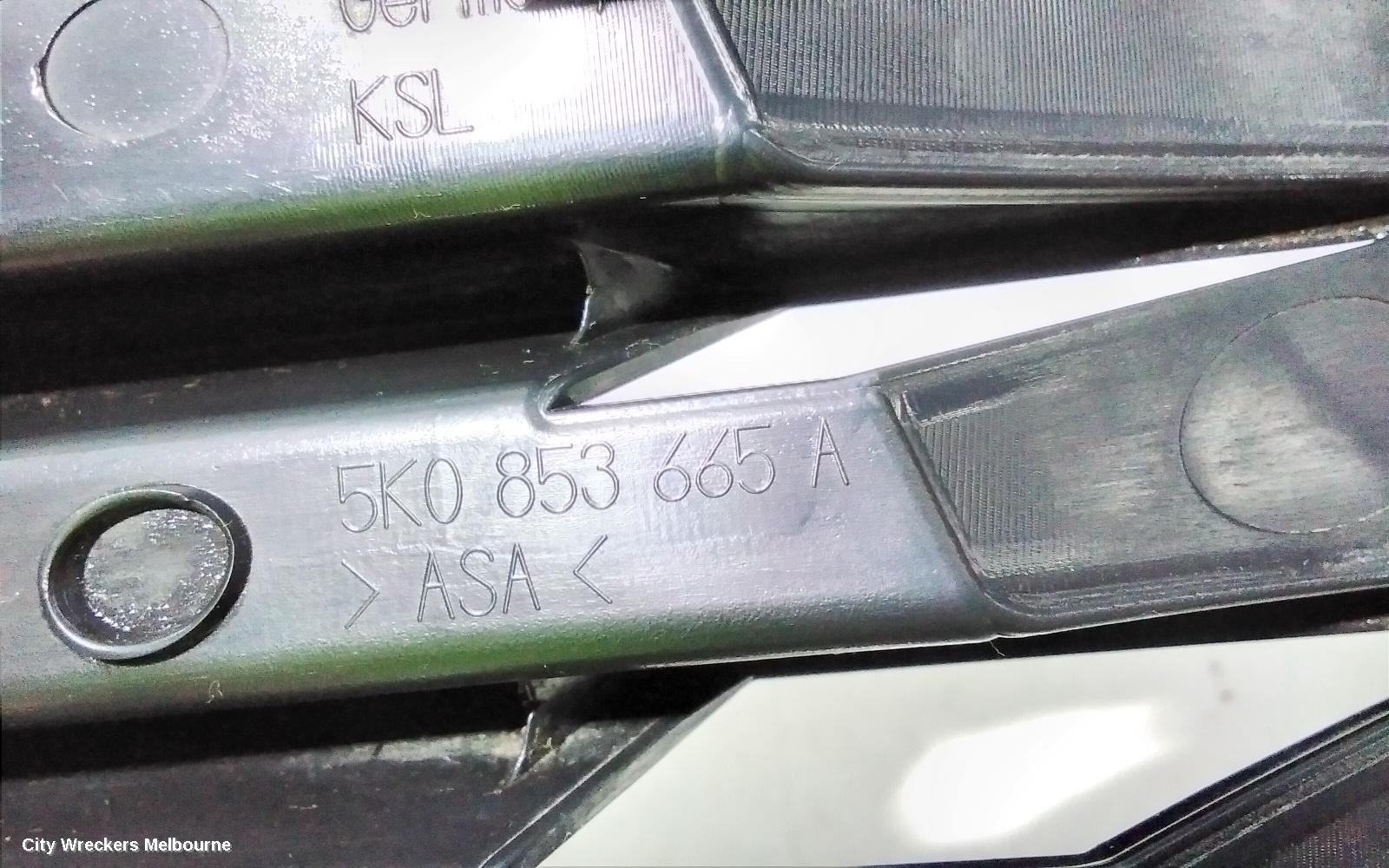 VOLKSWAGEN GOLF LEFT INDICATOR/FOG/SIDE, BUMPER FOGLAMP, GEN 6, STANDARD TYPE, 10/2008 - 01/2016