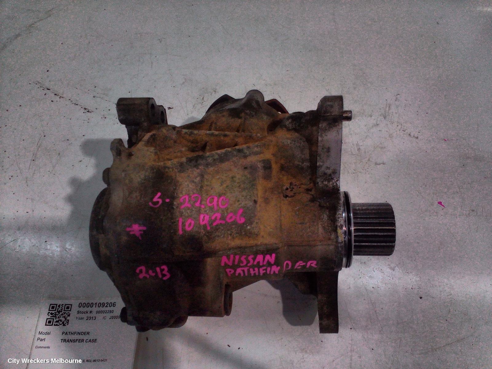 NISSAN PATHFINDER TRANSFER CASE, AUTO T/M, PETROL, 3.5, R52, 06/2013 - 04/2021