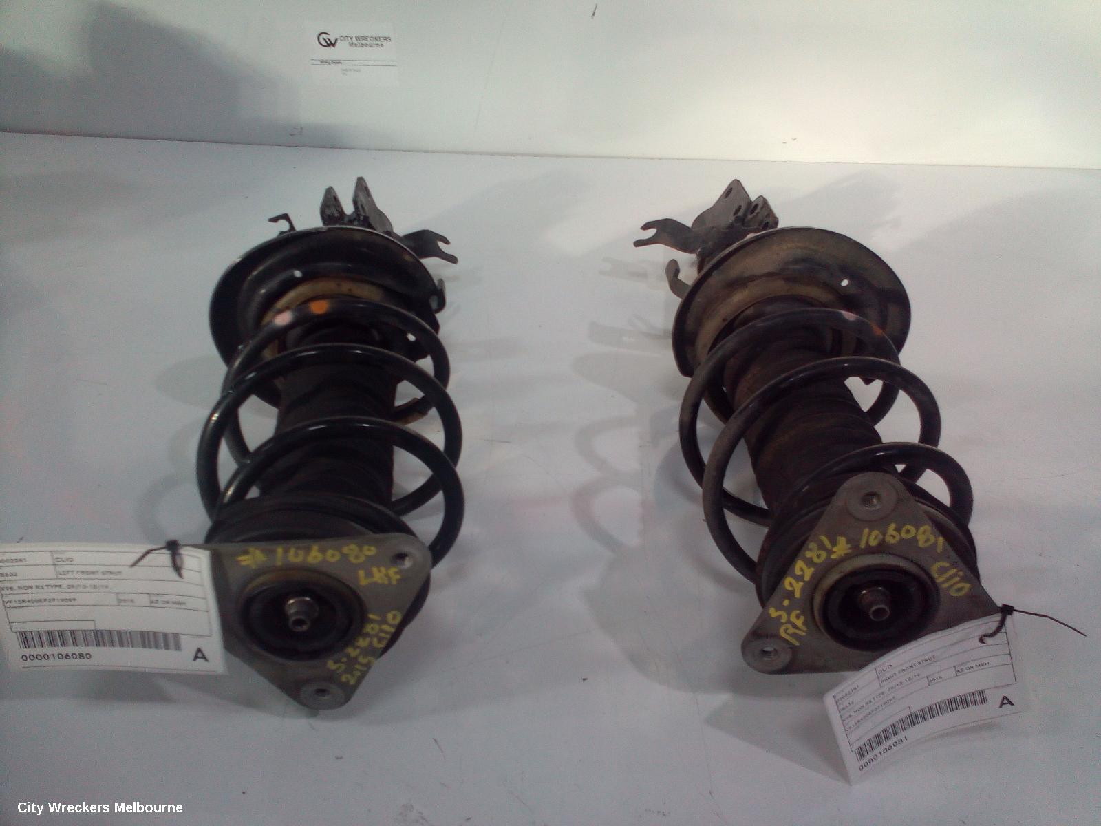 RENAULT CLIO RIGHT FRONT STRUT, X98, NON RS TYPE, 09/2013 - 10/2019