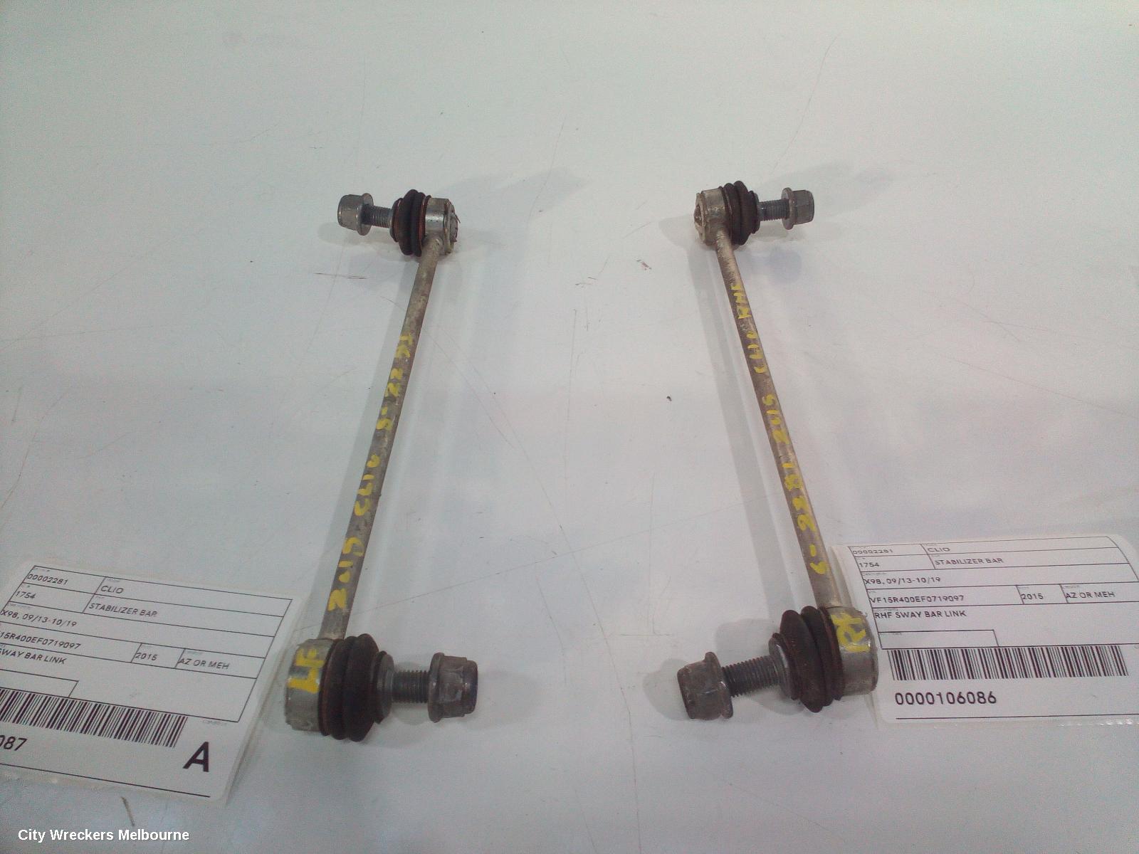 RENAULT CLIO STABILISER BAR, X98, 09/2013 - 10/2019