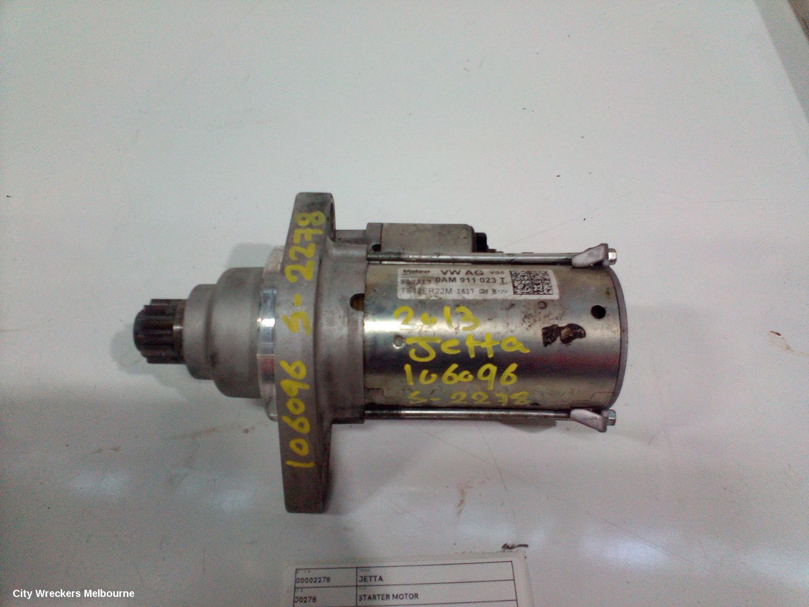 VOLKSWAGEN JETTA STARTER, PETROL, 1.4, CAVD/CTHD CODE, AUTO T/M, VALEO, 1B, 02/2011 - 12/2017