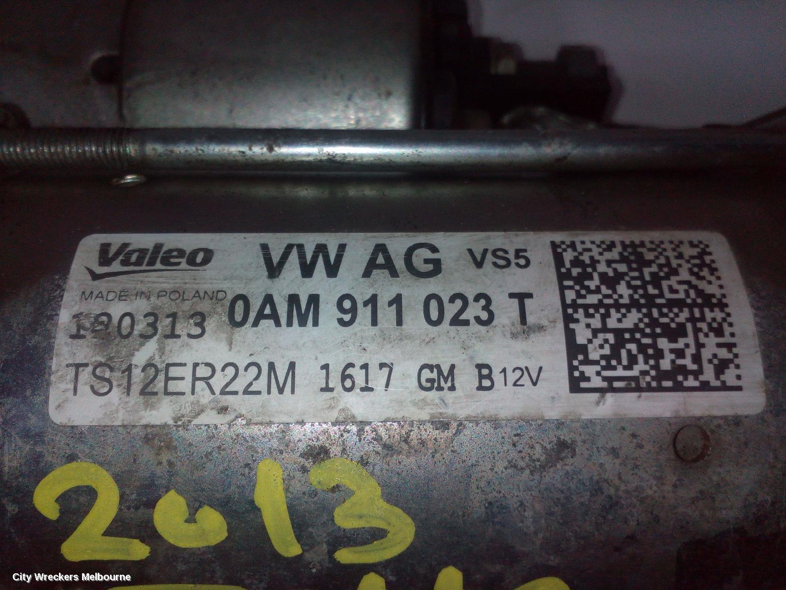 VOLKSWAGEN JETTA STARTER, PETROL, 1.4, CAVD/CTHD CODE, AUTO T/M, VALEO, 1B, 02/2011 - 12/2017