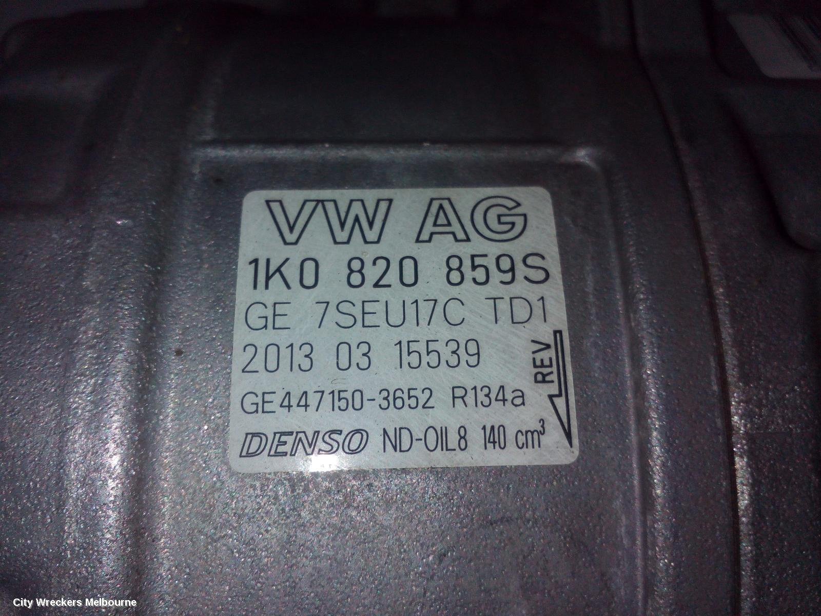 VOLKSWAGEN JETTA A/C COMPRESSOR, 1KM-1B, PETROL, DENSO BRAND (7SEU17C), 02/2006 - 12/2017