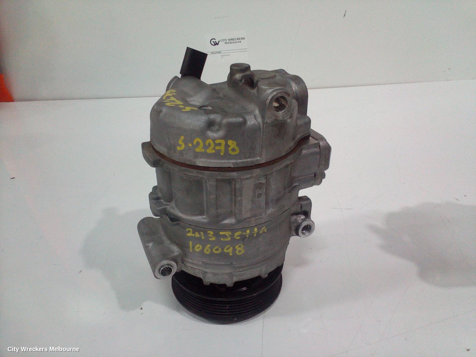 VOLKSWAGEN JETTA A/C COMPRESSOR, 1KM-1B, PETROL, DENSO BRAND (7SEU17C), 02/2006 - 12/2017