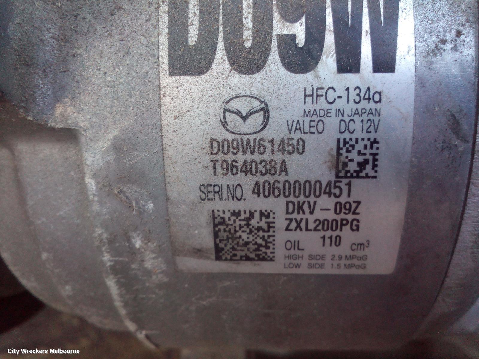 MAZDA 2 A/C COMPRESSOR, DJ/DL, 1.5, PETROL, SKYACTIV-G, 09/2014 - 10/2019