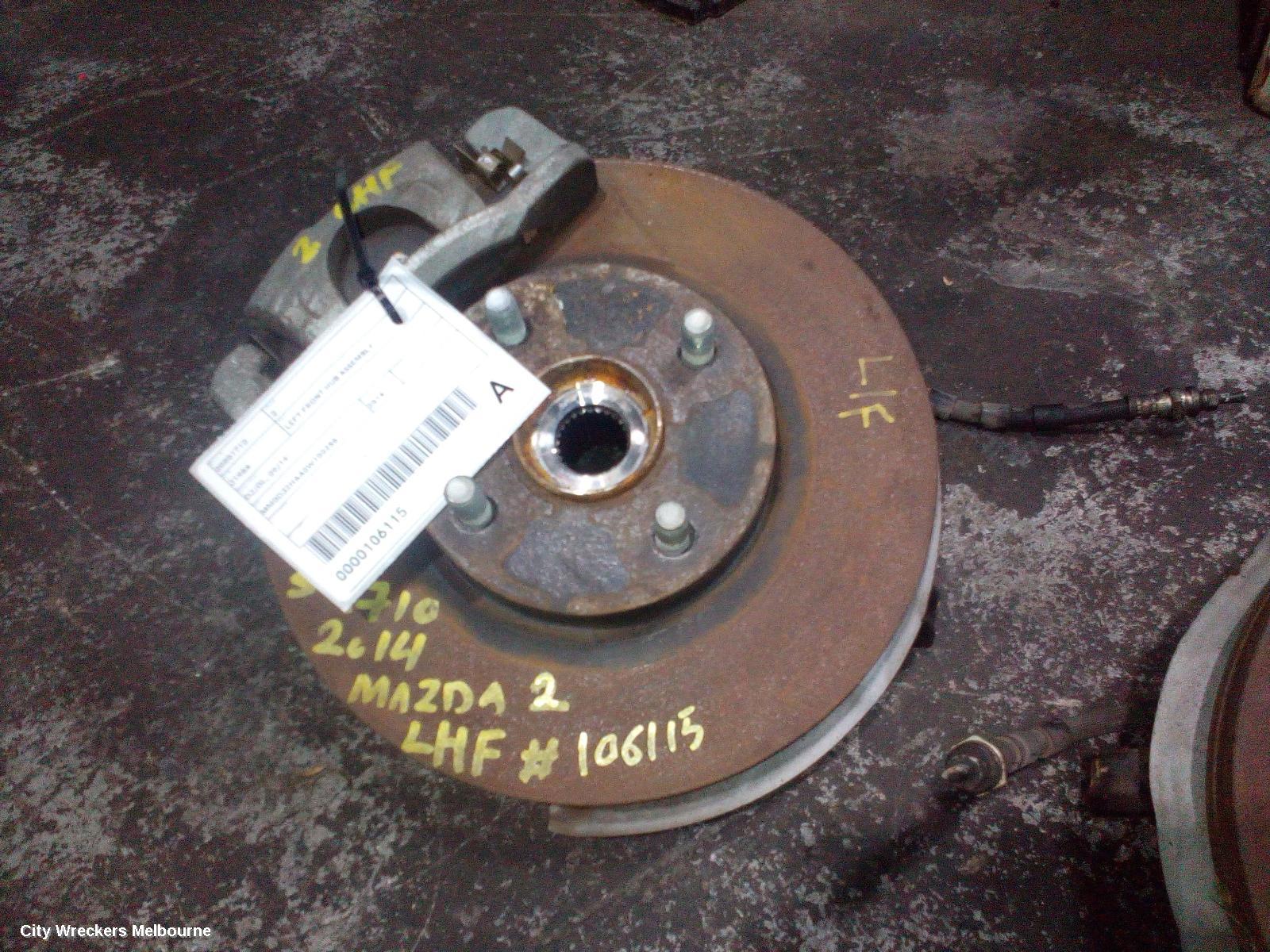 MAZDA 2 LEFT FRONT HUB ASSEMBLY, DJ/DL, 09/2014 ONWARDS