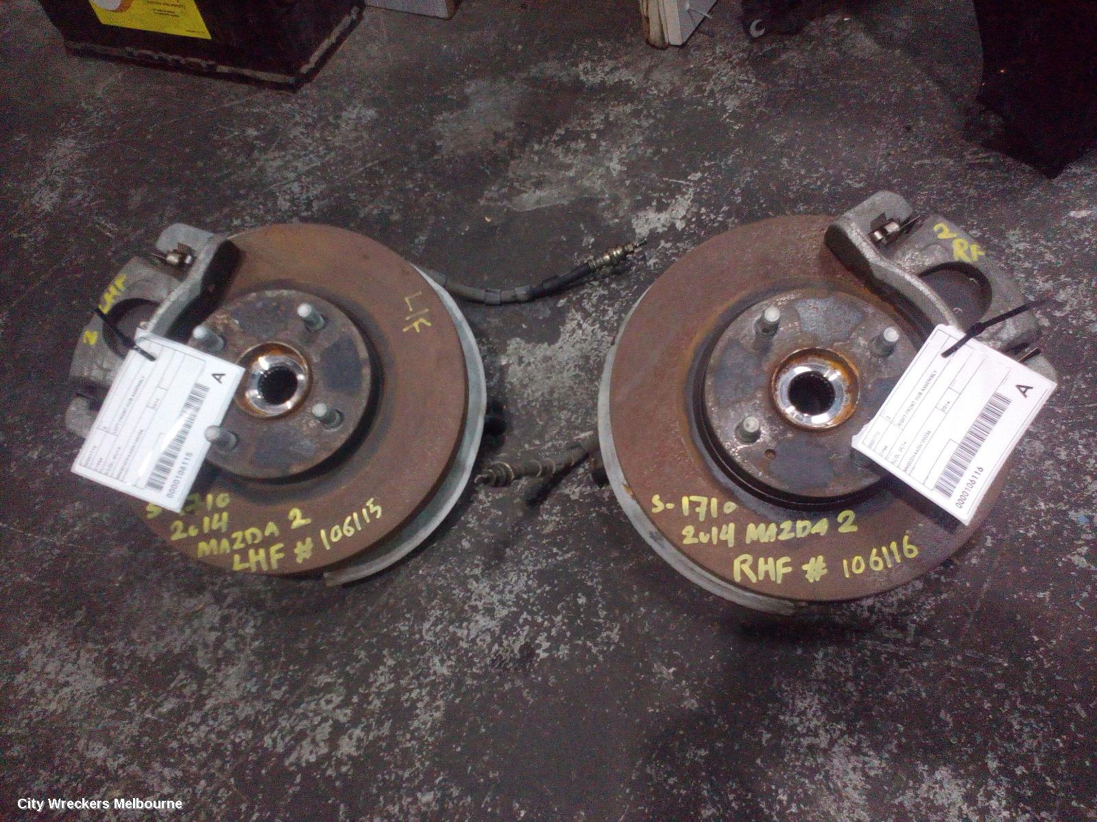 MAZDA 2 RIGHT FRONT HUB ASSEMBLY, DJ/DL, 09/2014 ONWARDS