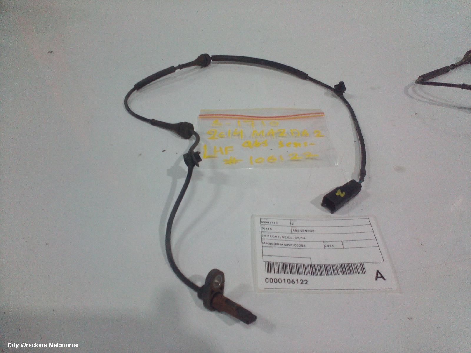 MAZDA 2 ABS SENSOR, LH FRONT, DJ/DL, 09/2014 ONWARDS