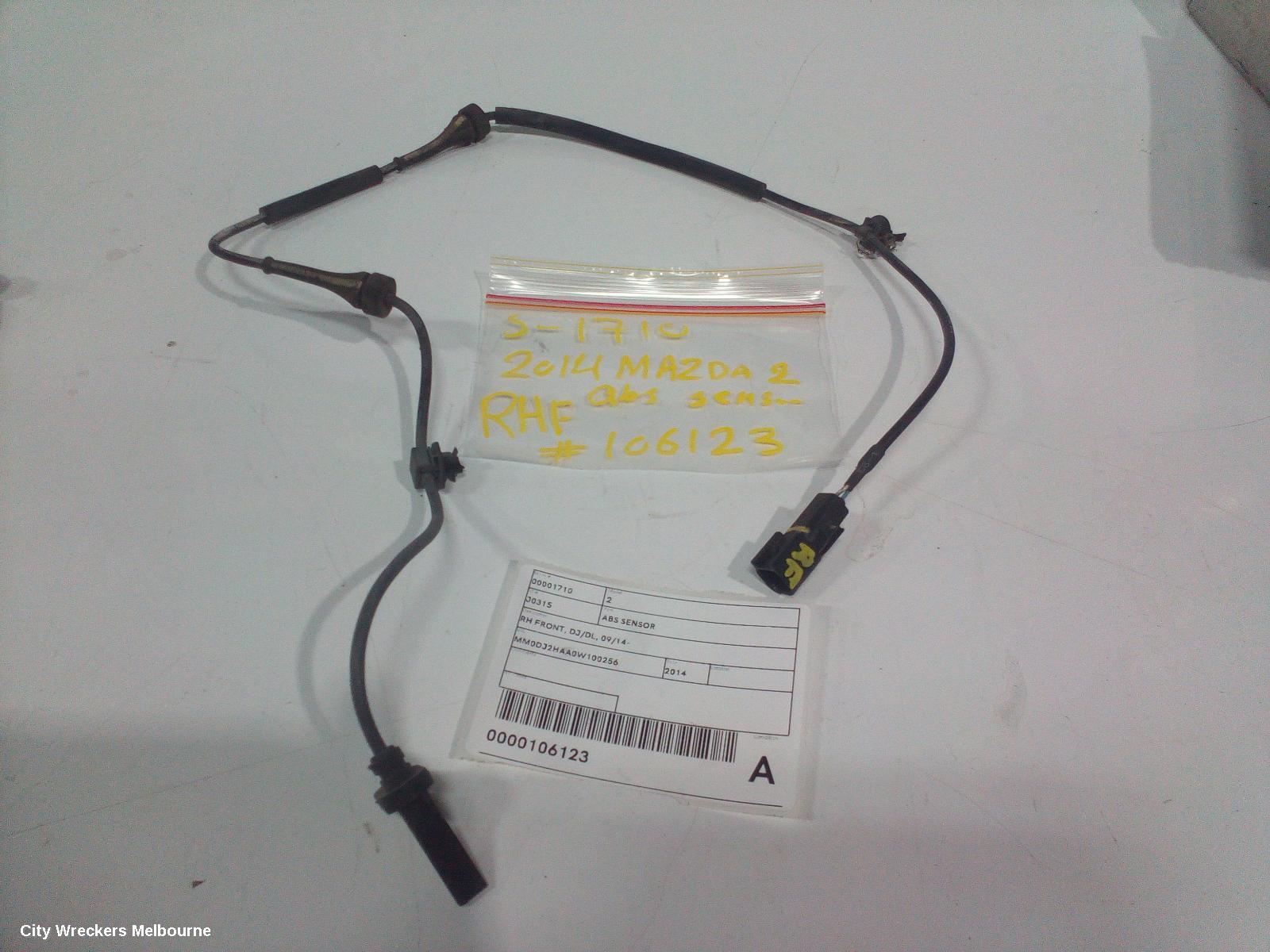 MAZDA 2 ABS SENSOR, RH FRONT, DJ/DL, 09/2014 ONWARDS
