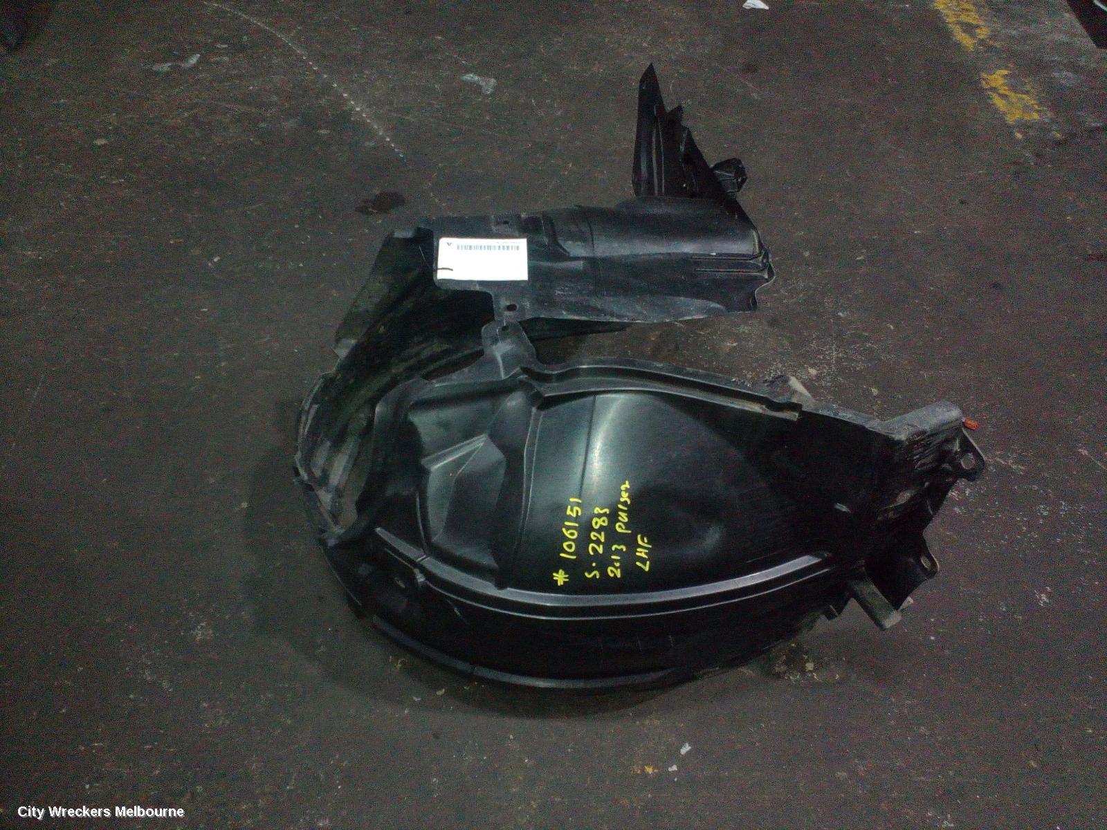 NISSAN PULSAR LEFT GUARD LINER, B17, SEDAN, 12/2012 - 12/2017