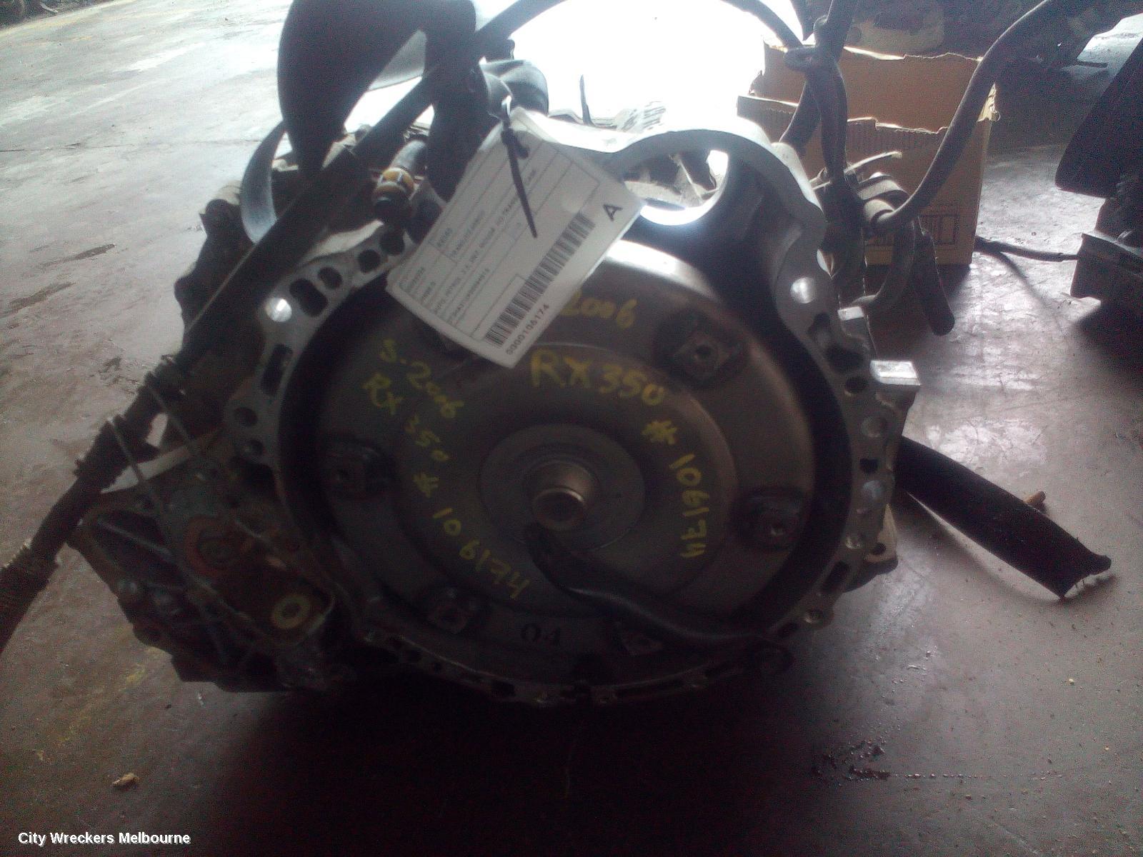 LEXUS RX SERIES TRANS/GEARBOX, AUTO, PETROL, 3.3, 3MZ, MCU3#, NO TRANSFER CASE, RX330, 04/2003 - 11/2005