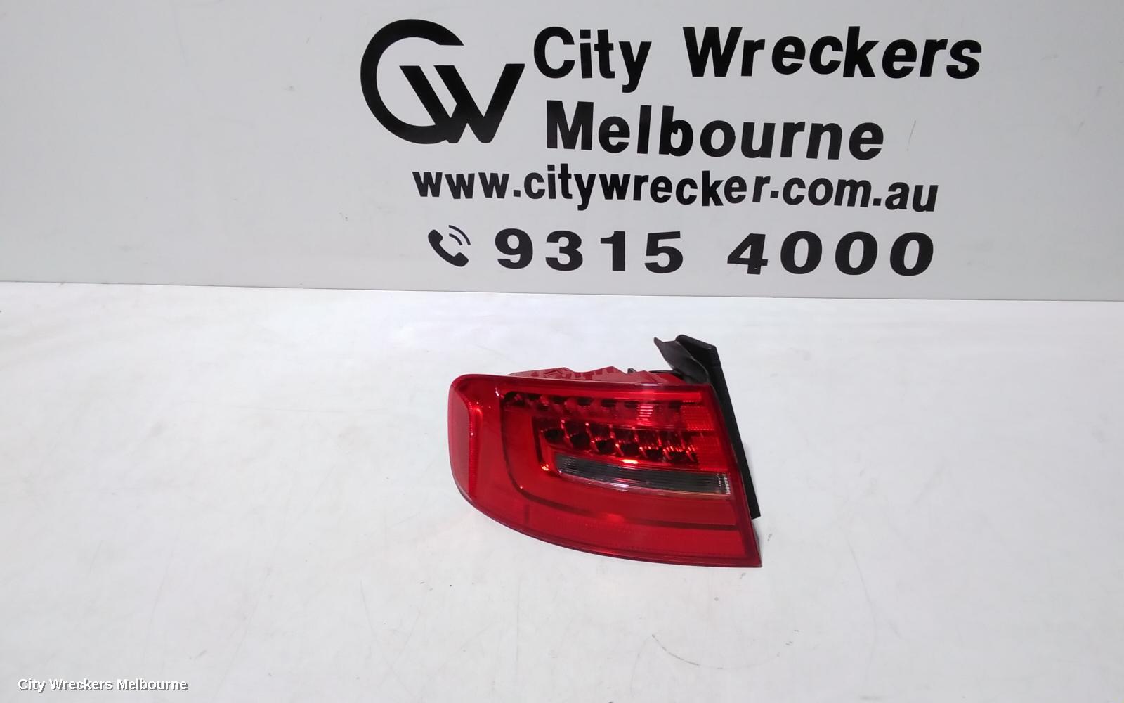 AUDI A4 LEFT TAILLIGHT, B8 8K (A4), SEDAN, STANDARD TYPE, 07/2012 - 01/2016