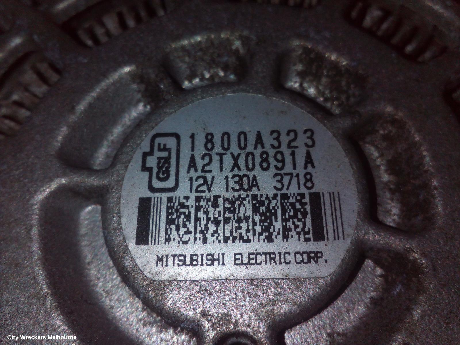 MITSUBISHI OUTLANDER ALTERNATOR, PETROL, 2.0/2.4, 130AMP, ZJ-ZL, 10/2012 - 08/2019