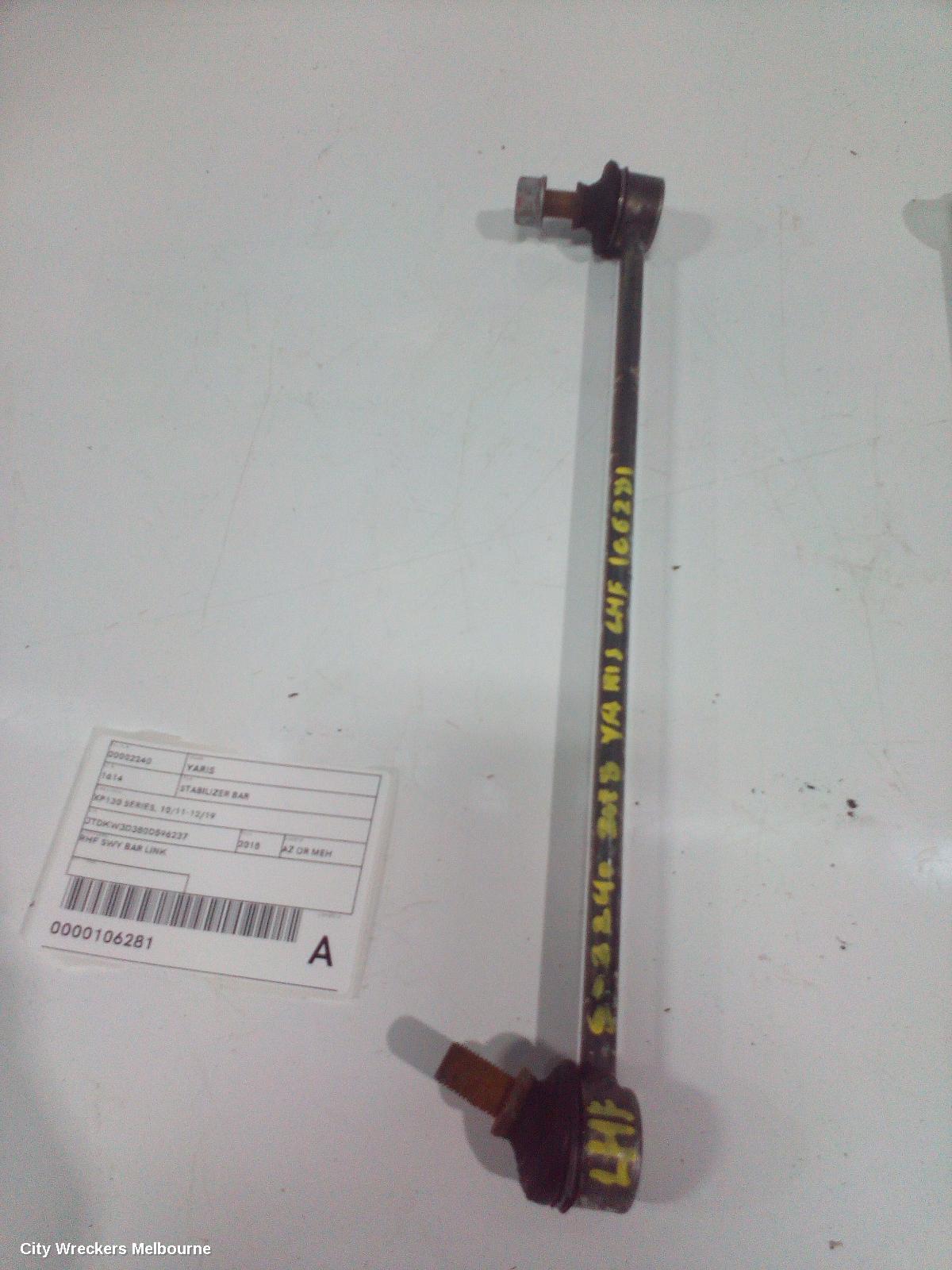 TOYOTA YARIS STABILISER BAR, XP130 SERIES, 10/2011 - 12/2019
