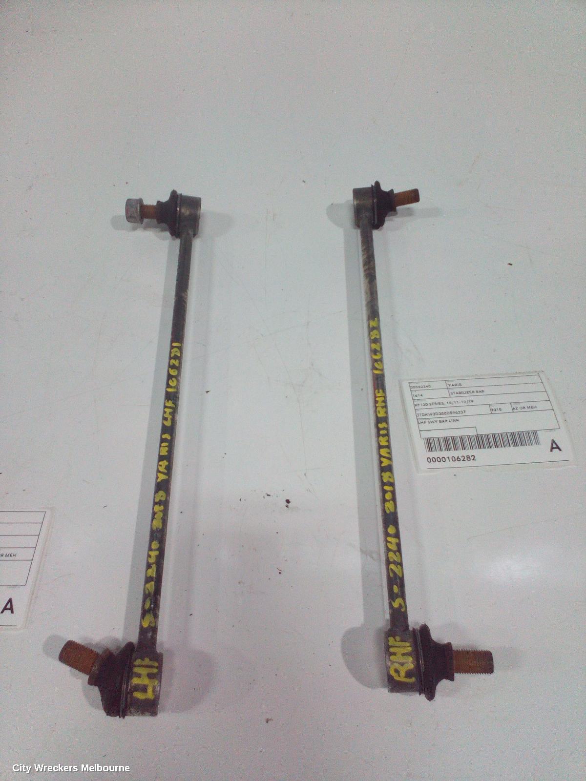 TOYOTA YARIS STABILISER BAR, XP130 SERIES, 10/2011 - 12/2019