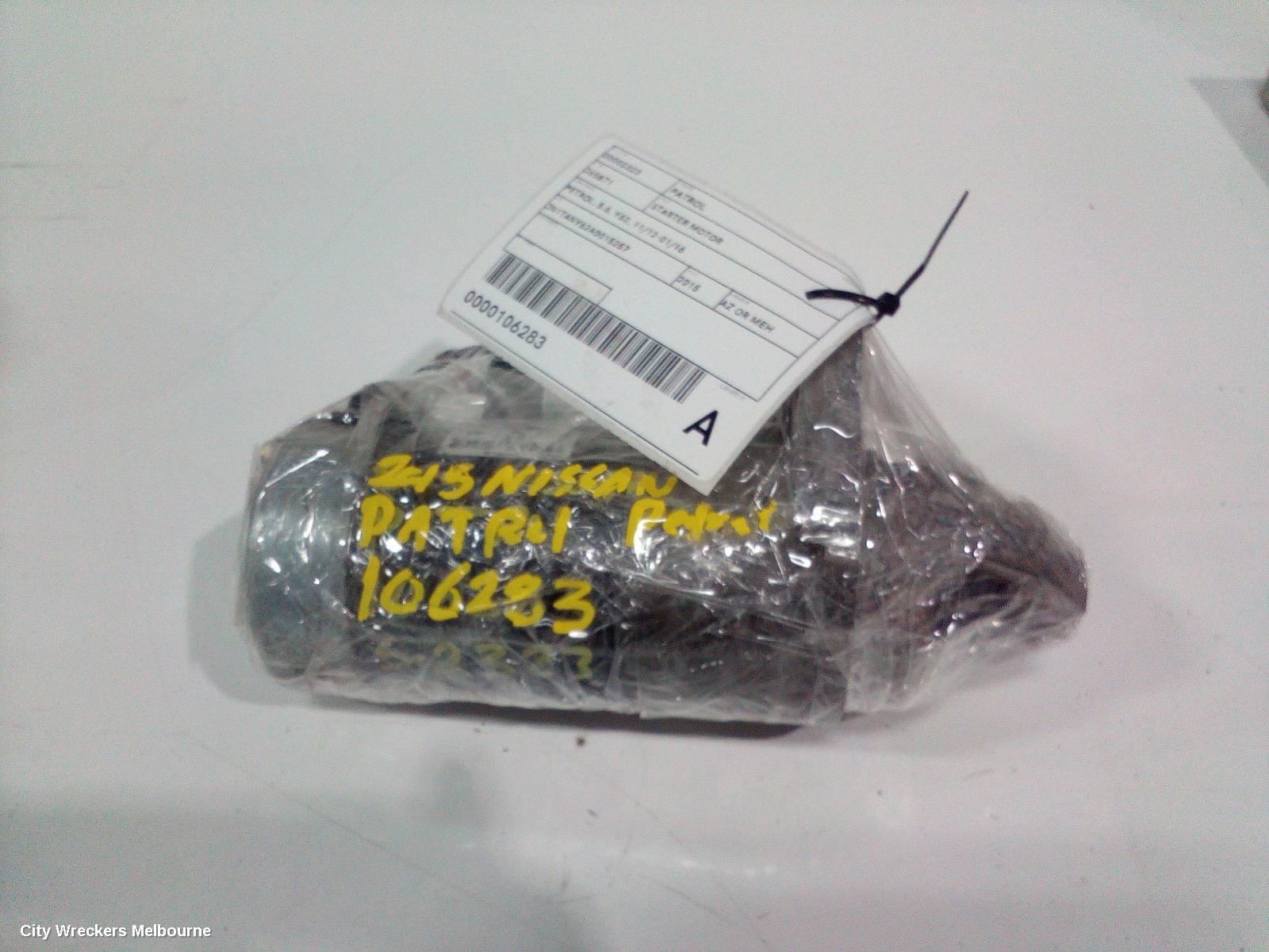 NISSAN PATROL STARTER, PETROL, 5.6, Y62, 11/2012 - 01/2016
