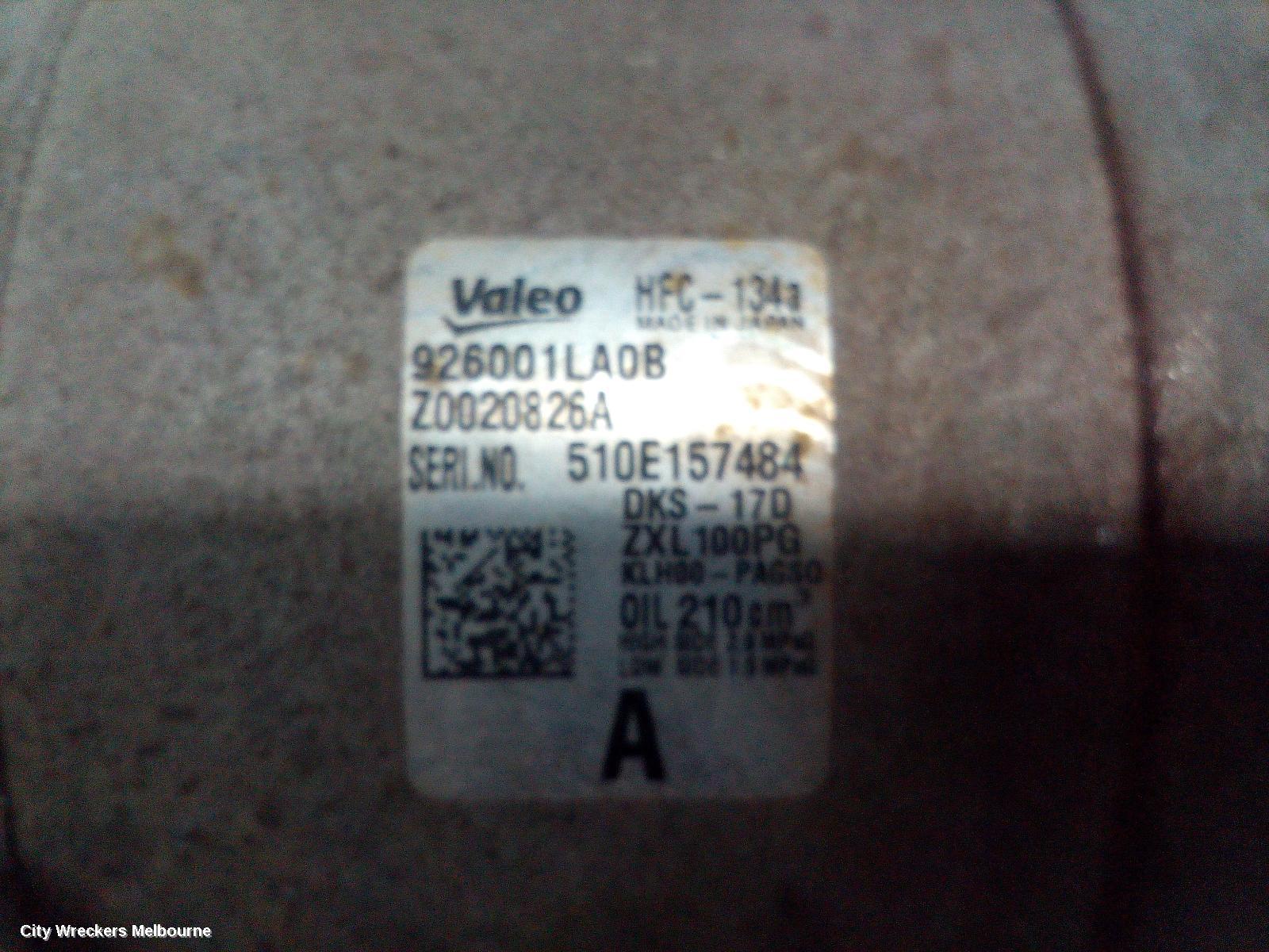 NISSAN PATROL A/C COMPRESSOR, Y62, PETROL, 5.6, VK56VD, 11/2012 ONWARDS
