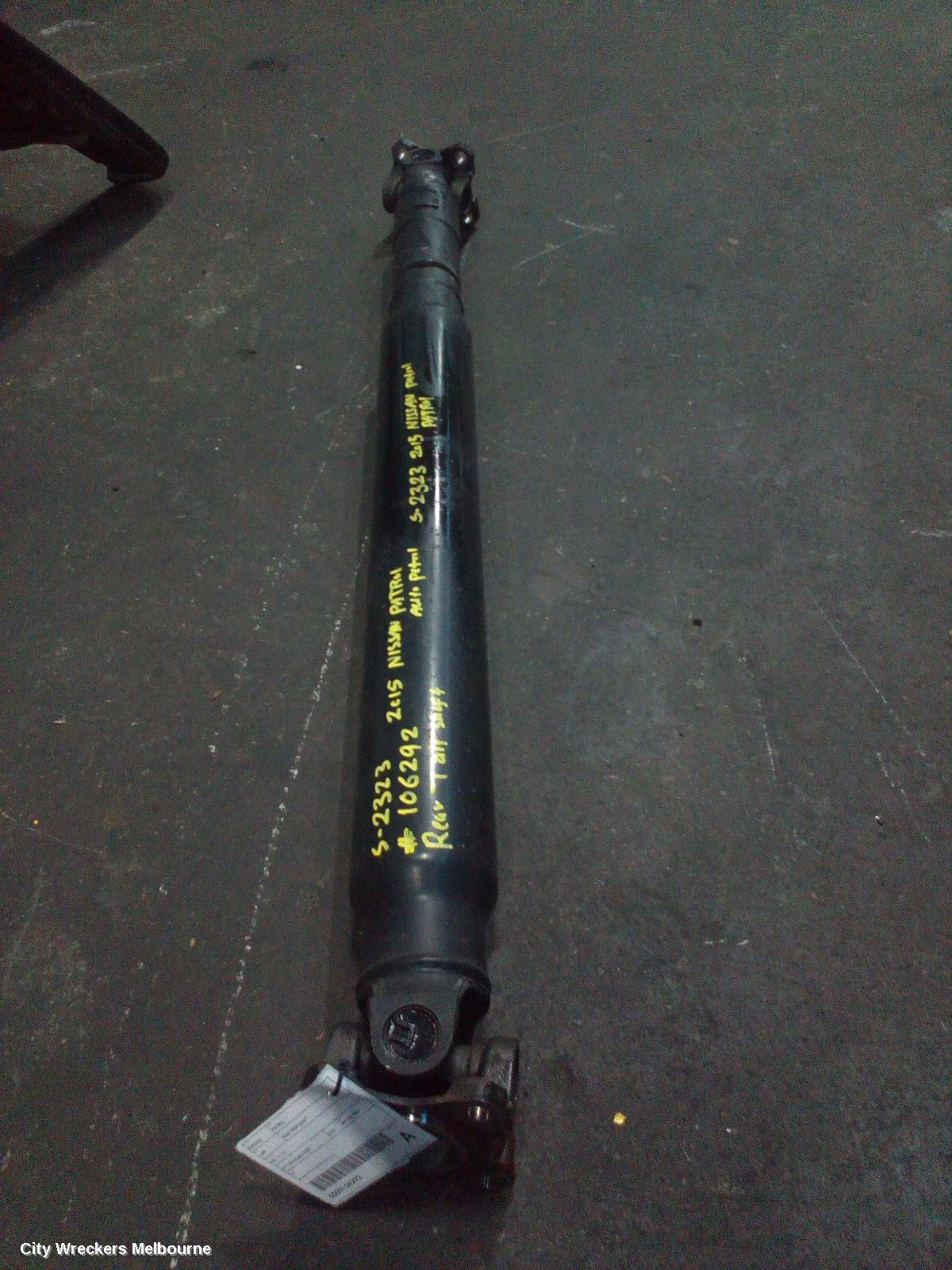 NISSAN PATROL REAR DRIVE SHAFT, Y62, 11/2012 ONWARDS
